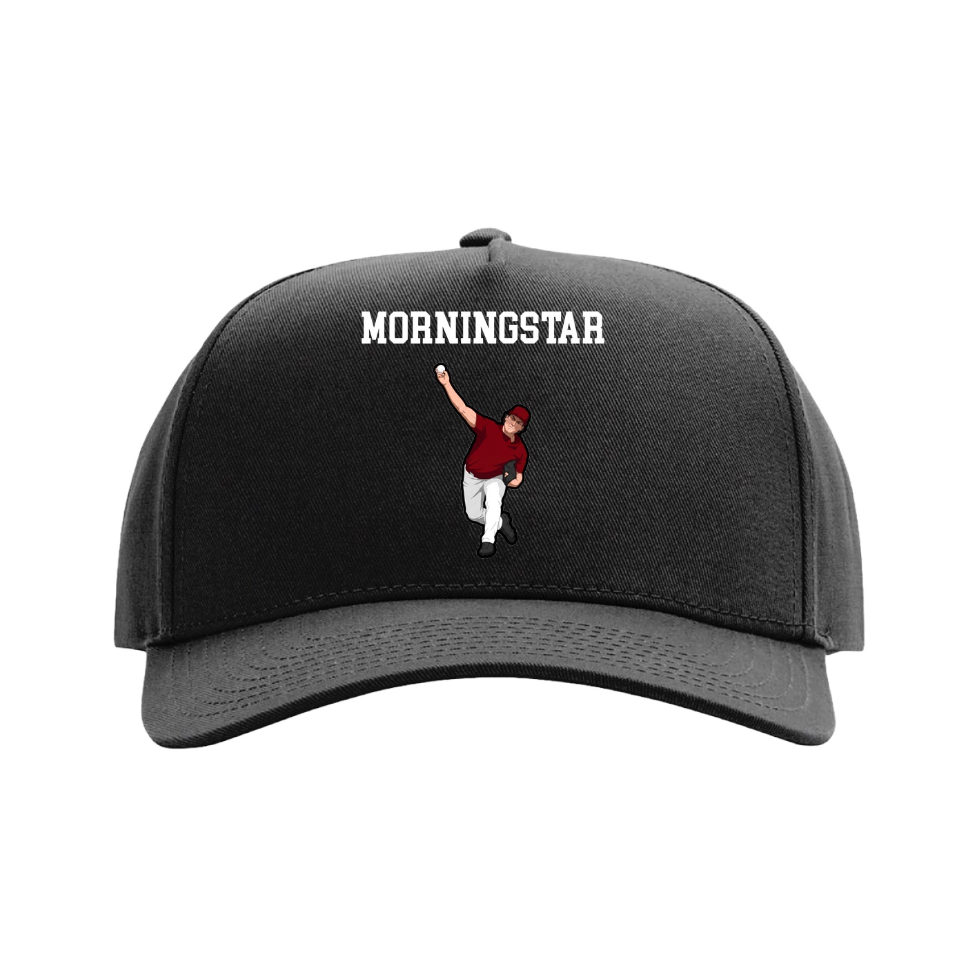 Full Fabric Five-Panel Champ Cap — Shirsey in Black