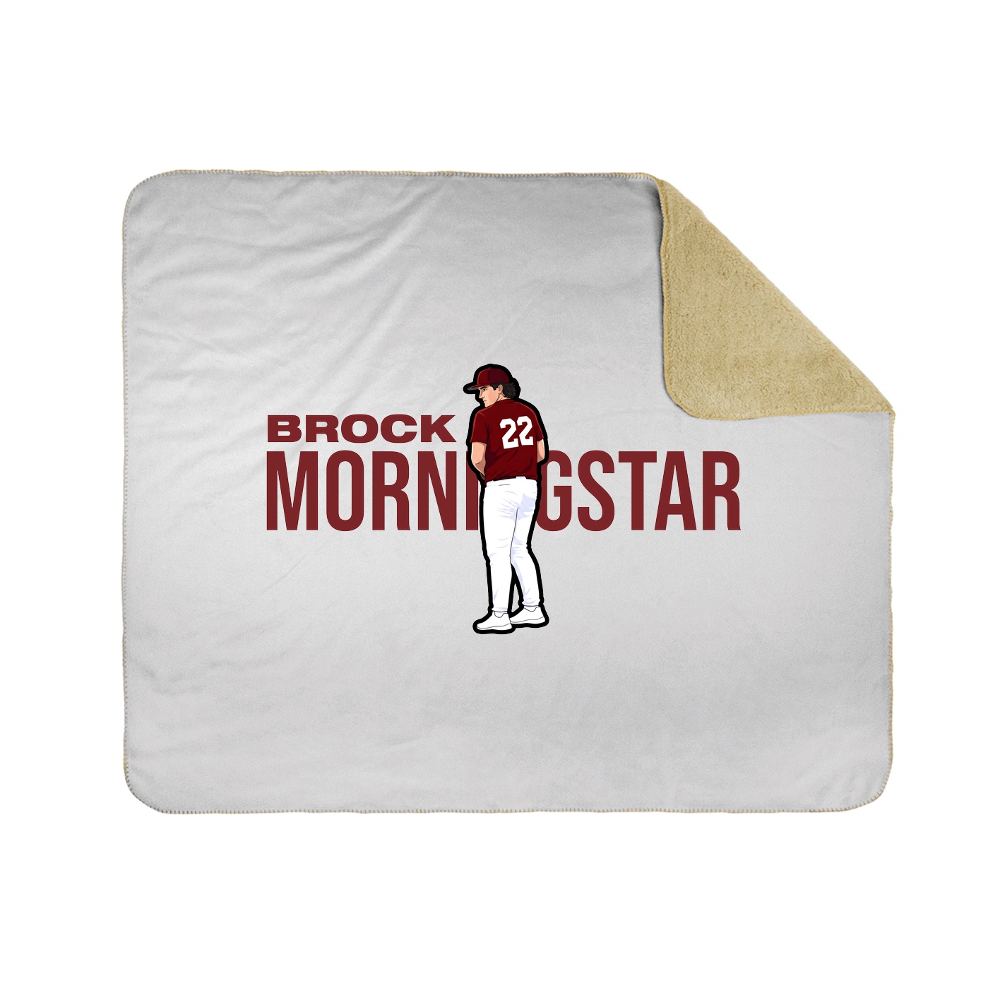 Throw Blanket — Player Name in White