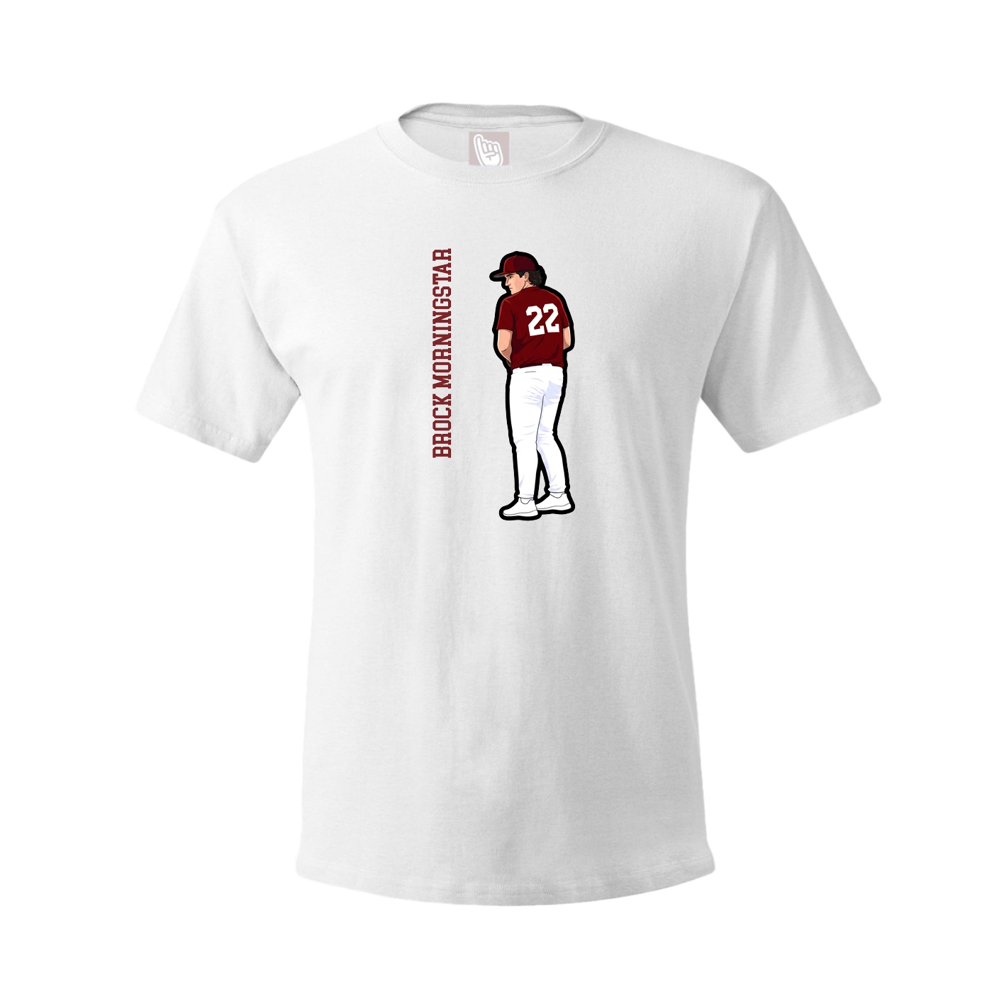 Youth Tee — Name Vertical in White