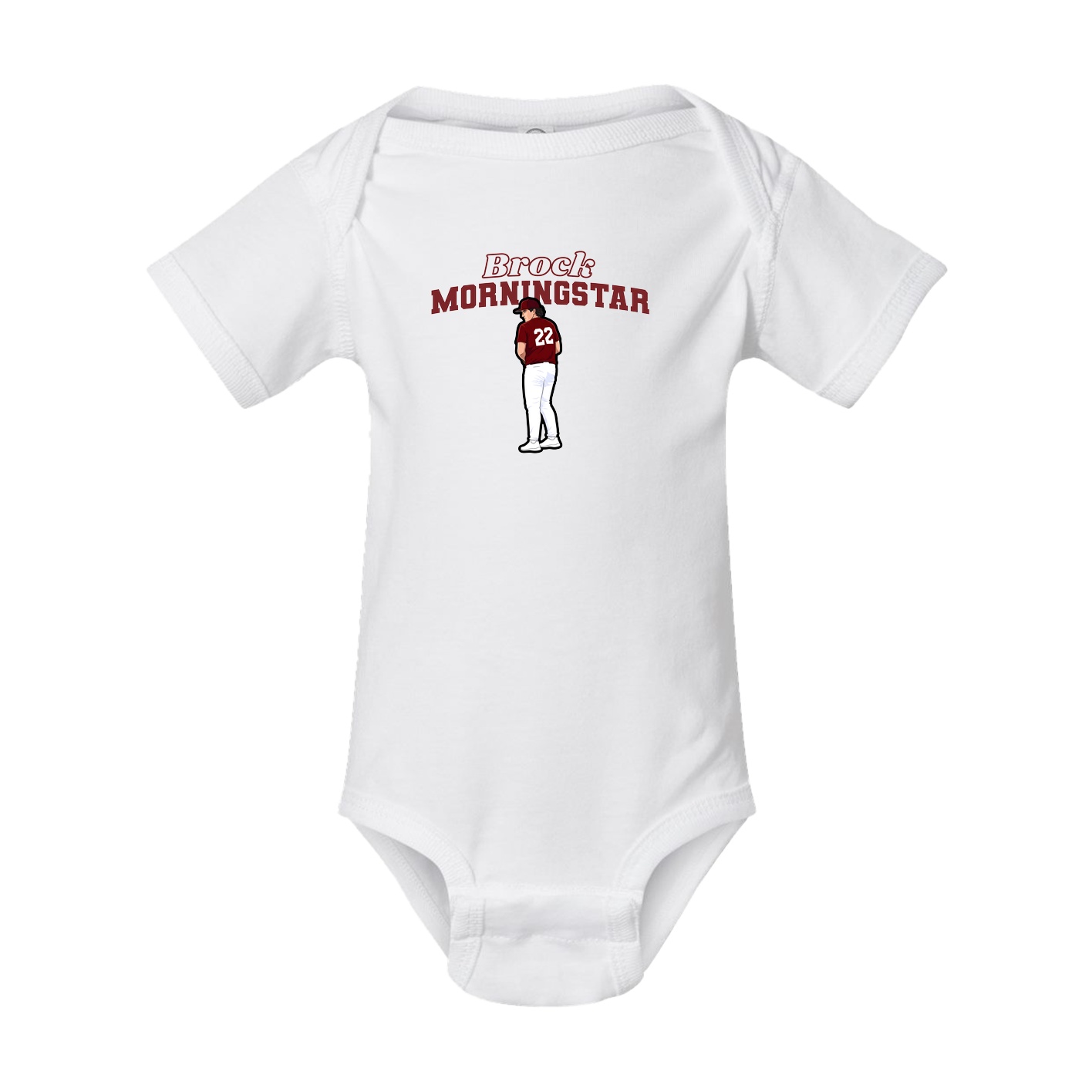 Baby Onesie — Name Arch in White