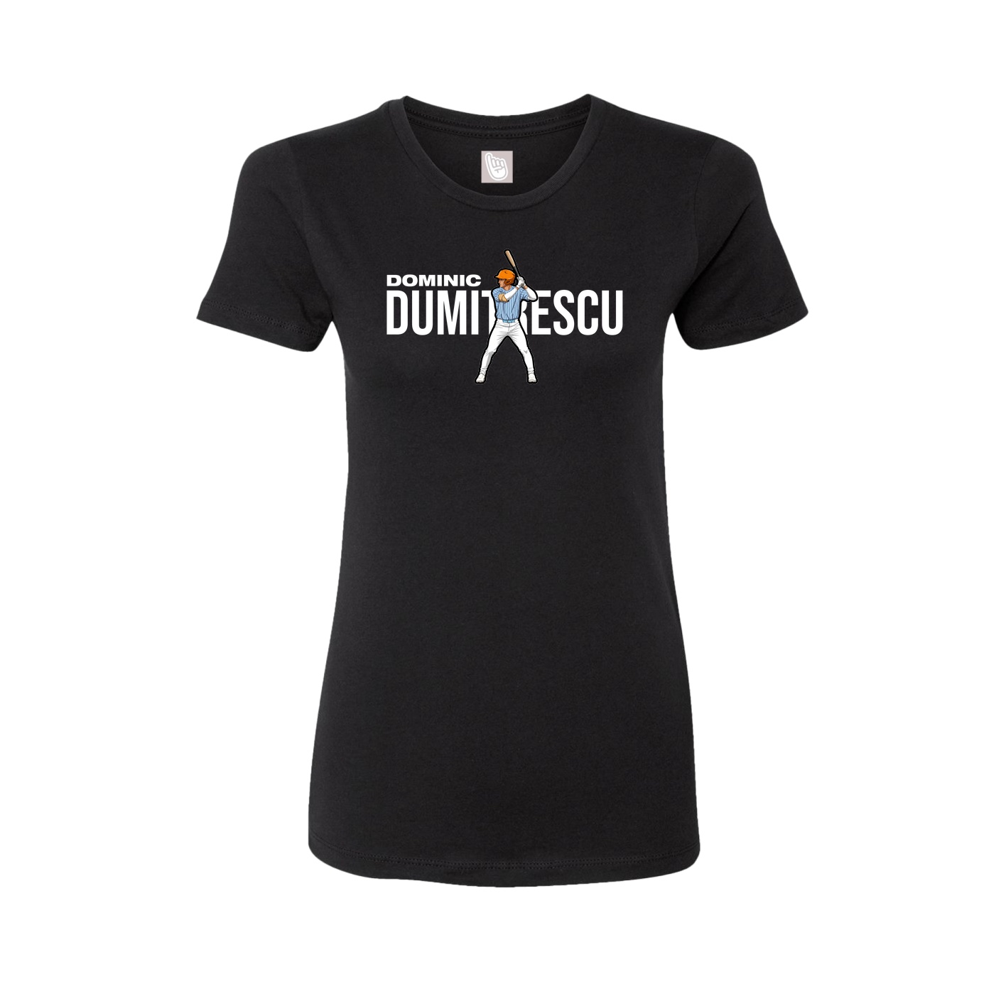 Fitted Women's Tee — Player Name in Black