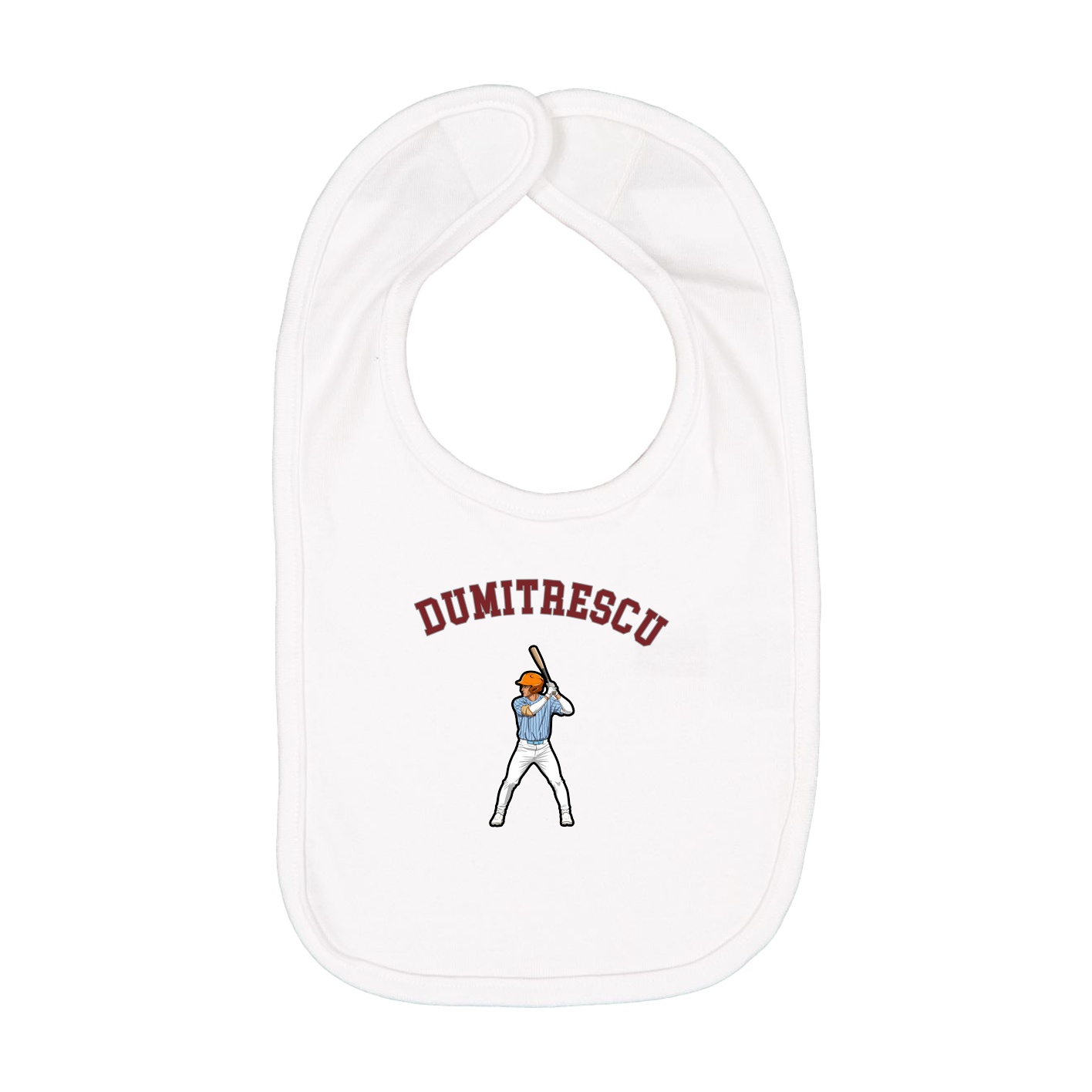 Infant Bib — Shirsey Arch in White