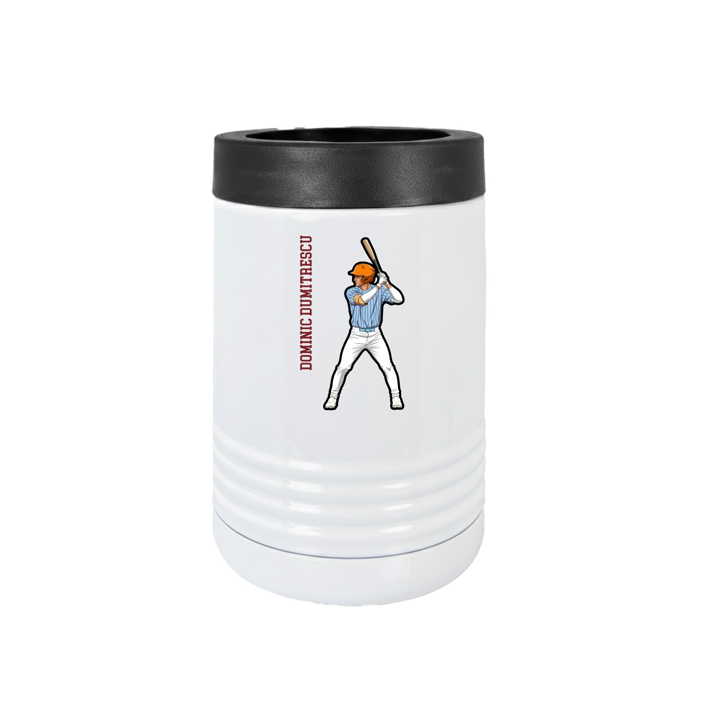 Beverage Holder — Name Vertical in White