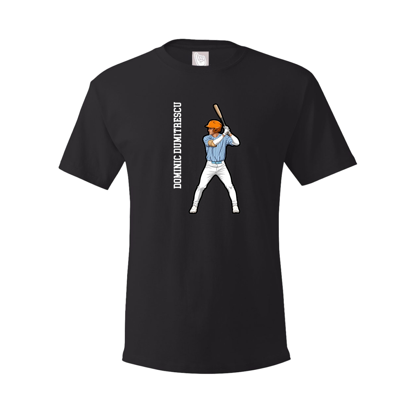 Youth Tee — Name Vertical in Black