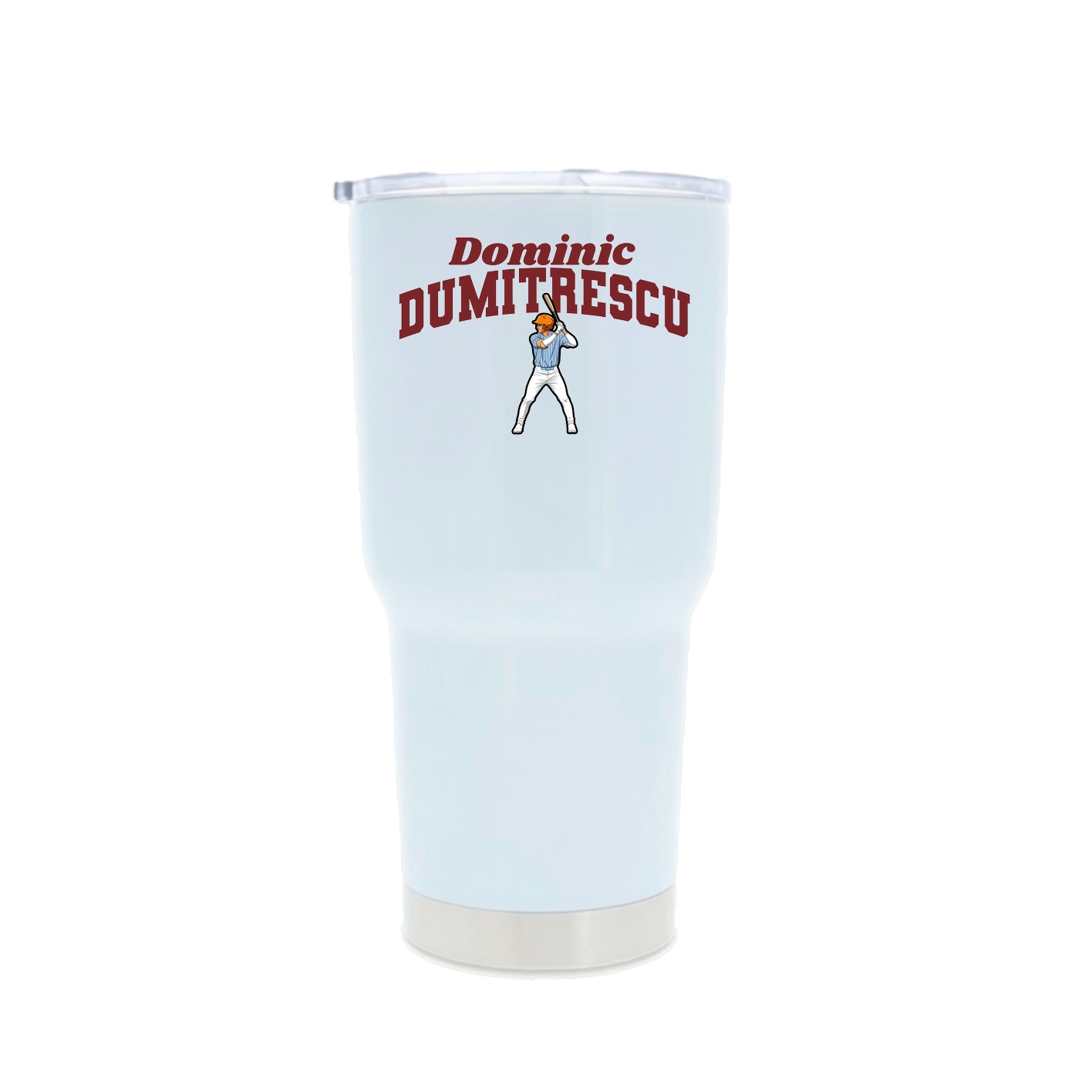 30oz Stainless Steel Tumbler — Signature Arch in White