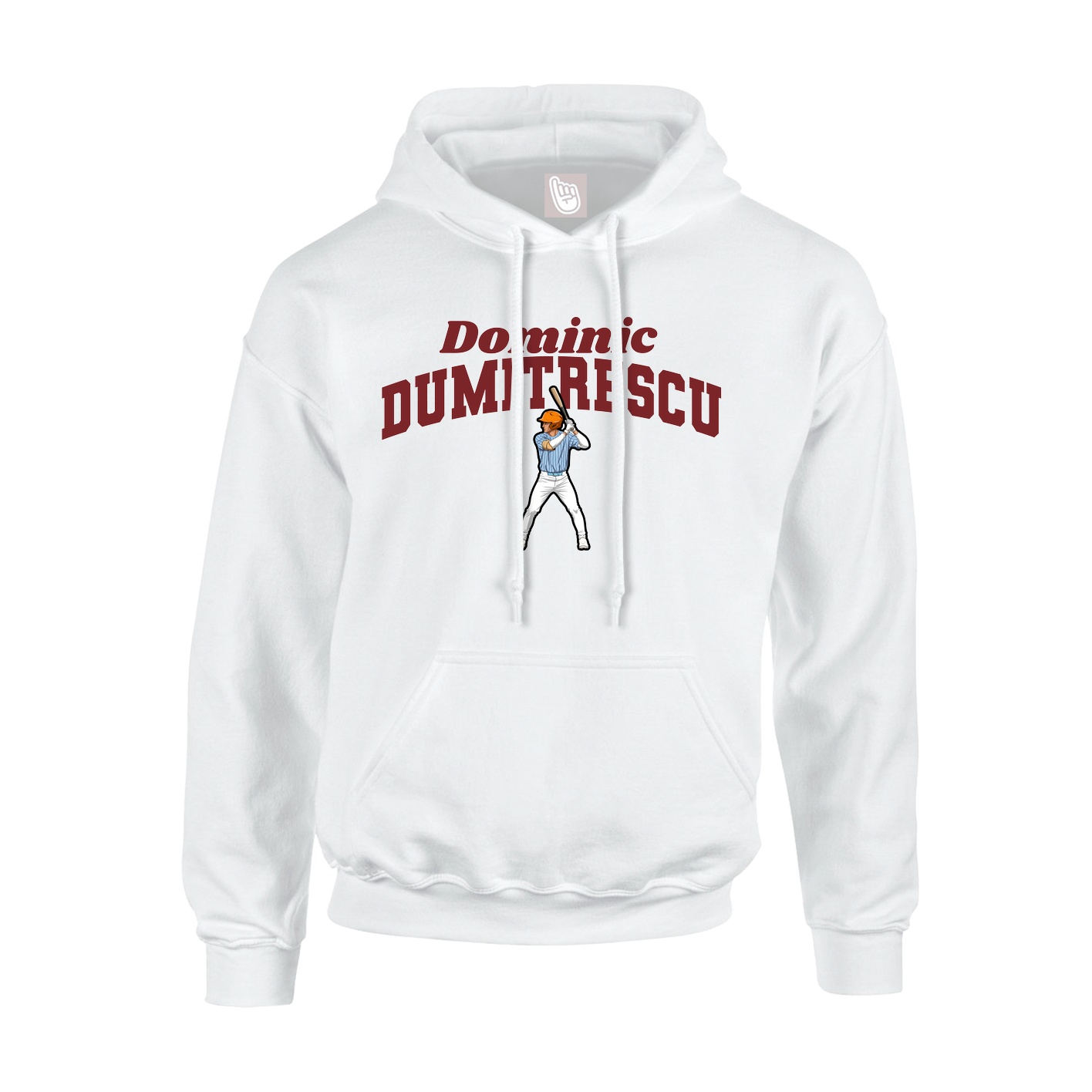 Youth Hoodie — Signature Arch in White