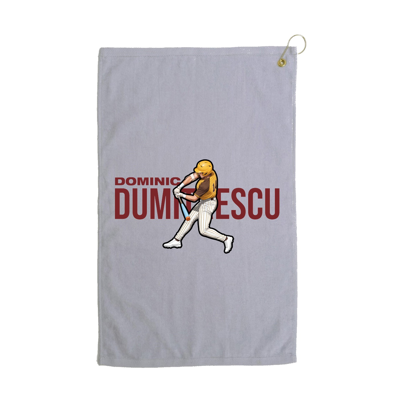 Golf Towel — Player Name in Grey