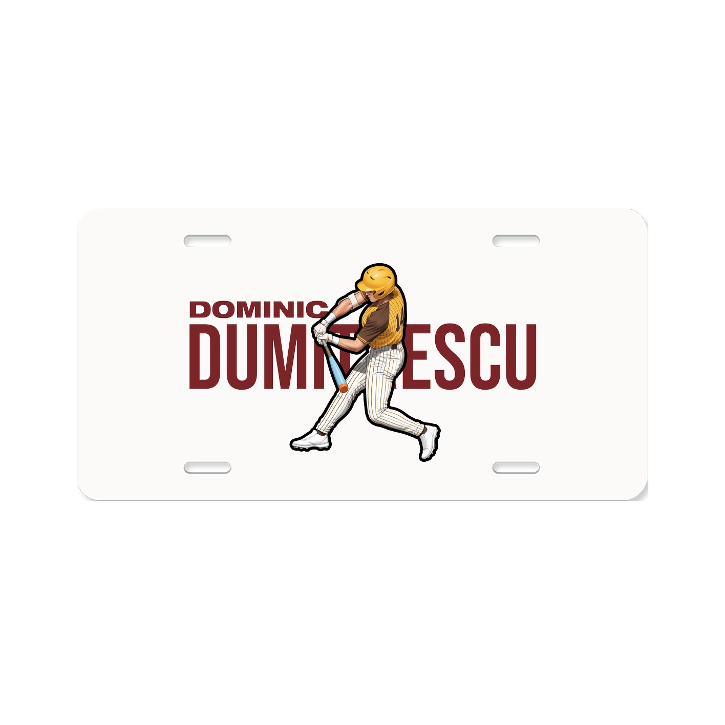 License Plate — Player Name in Classic