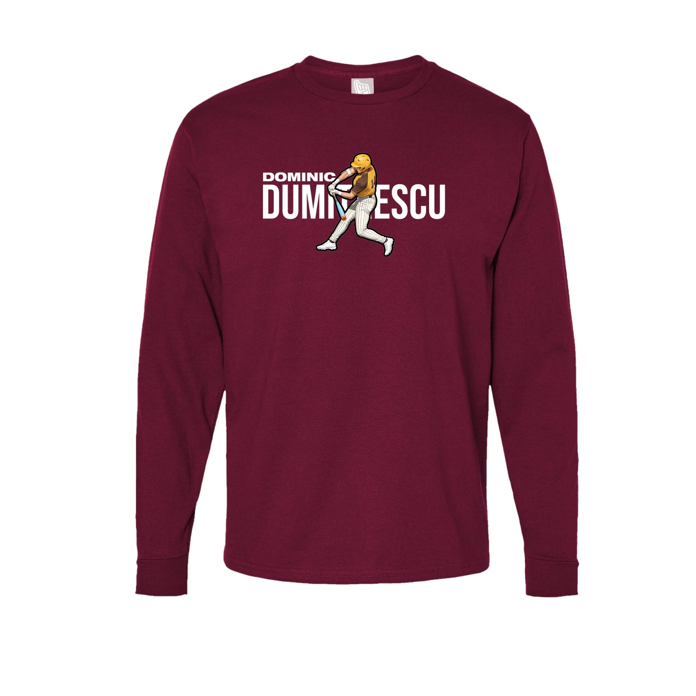 Long Sleeve Tee — Player Name in Cardinal