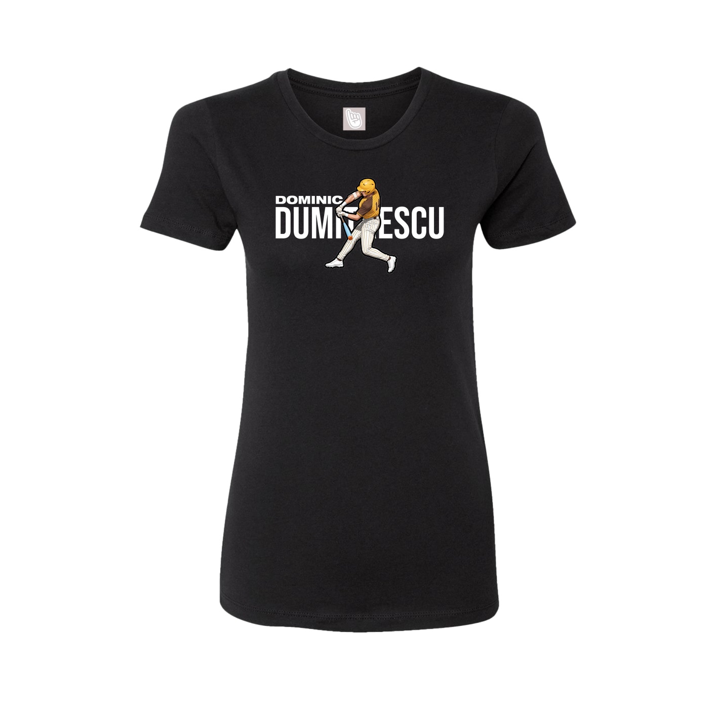Fitted Women's Tee — Player Name in Black