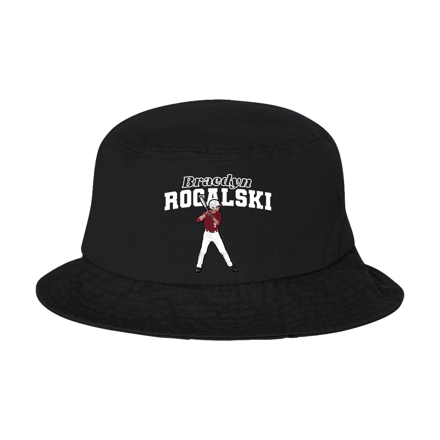 Bucket Cap — Name Arch in Black