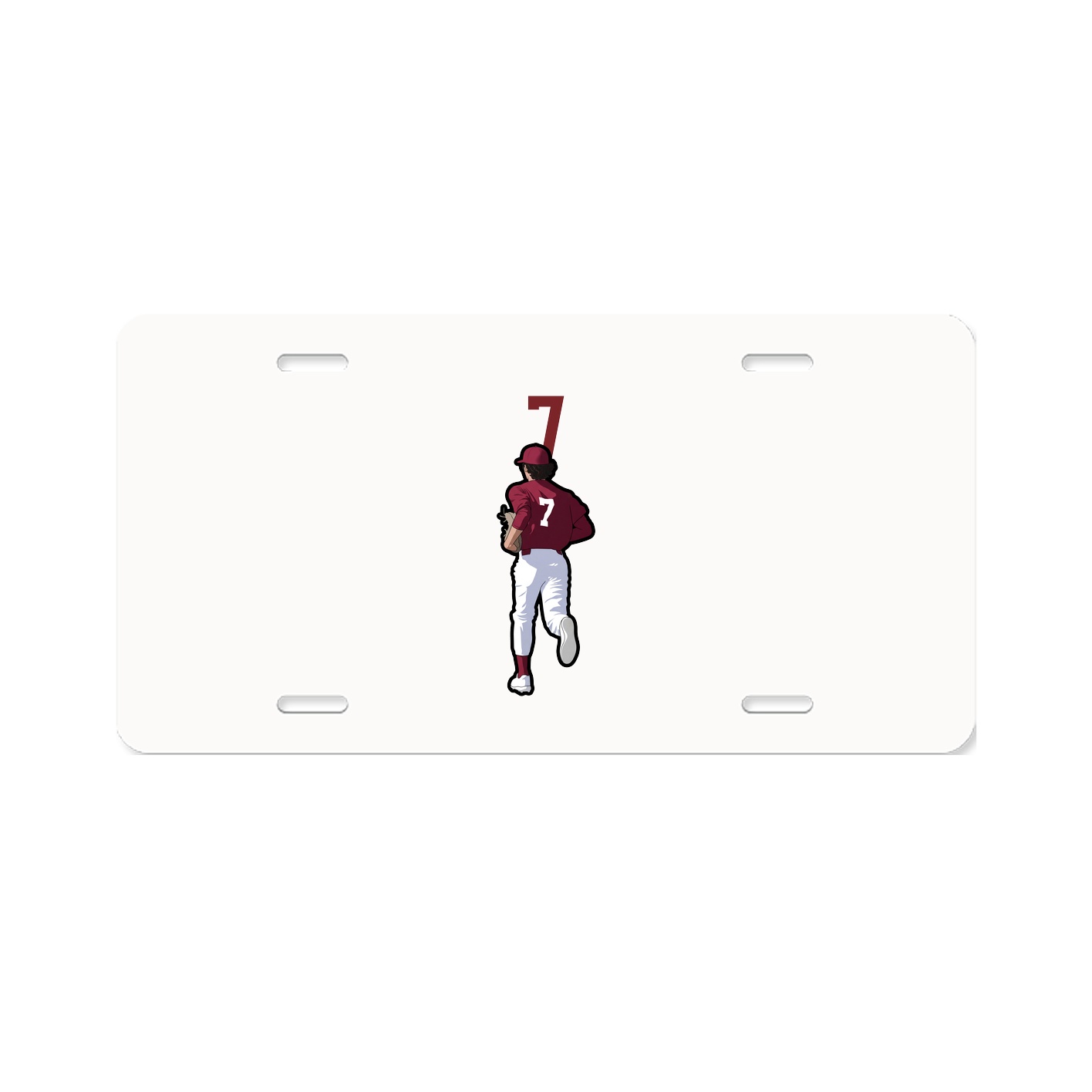 License Plate — Number Top in Classic