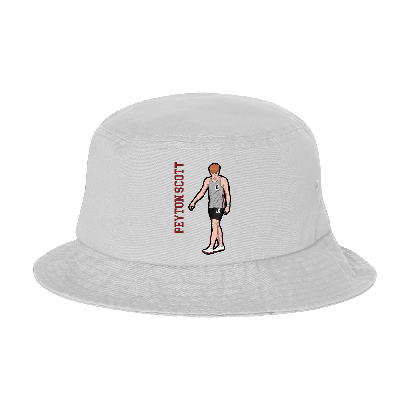 Bucket Cap — Name Vertical in White