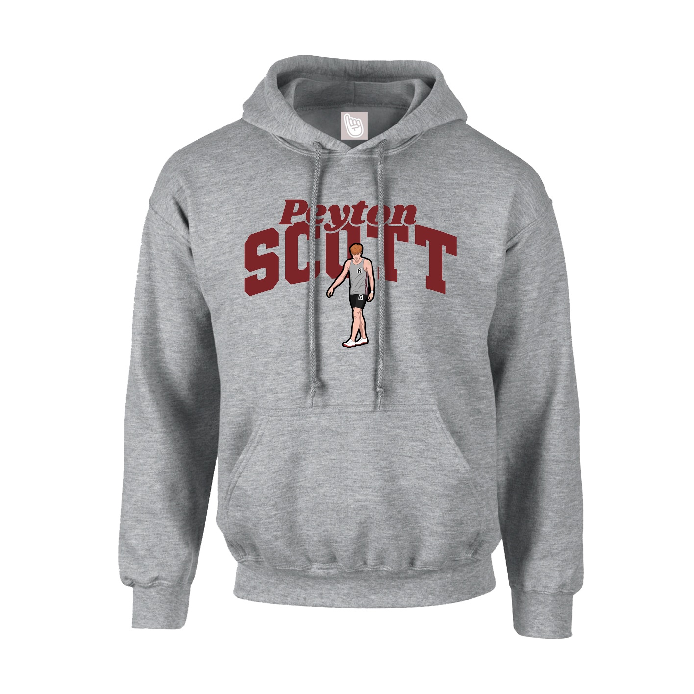 Youth Hoodie — Signature Arch in Grey