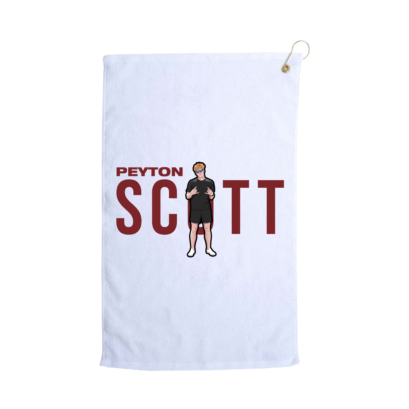 Golf Towel — Player Name in White