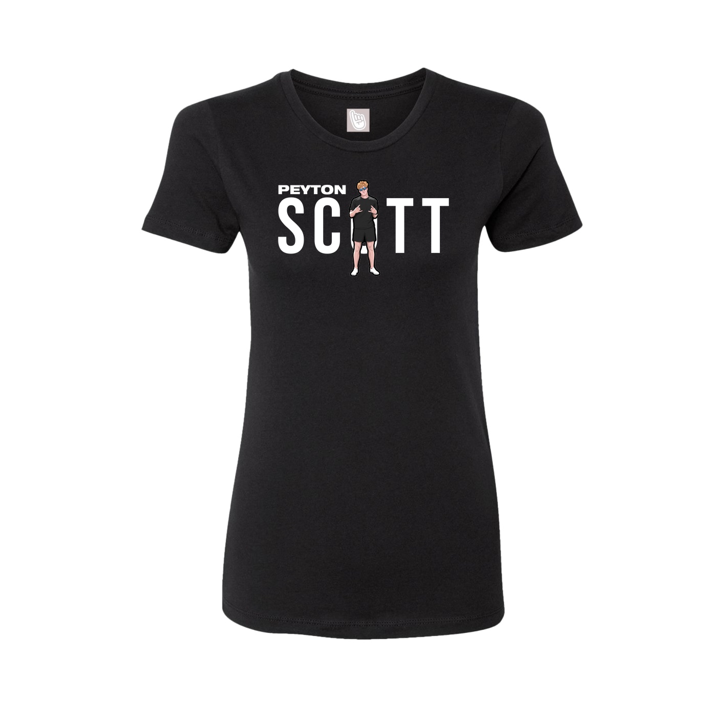 Fitted Women's Tee — Player Name in Black