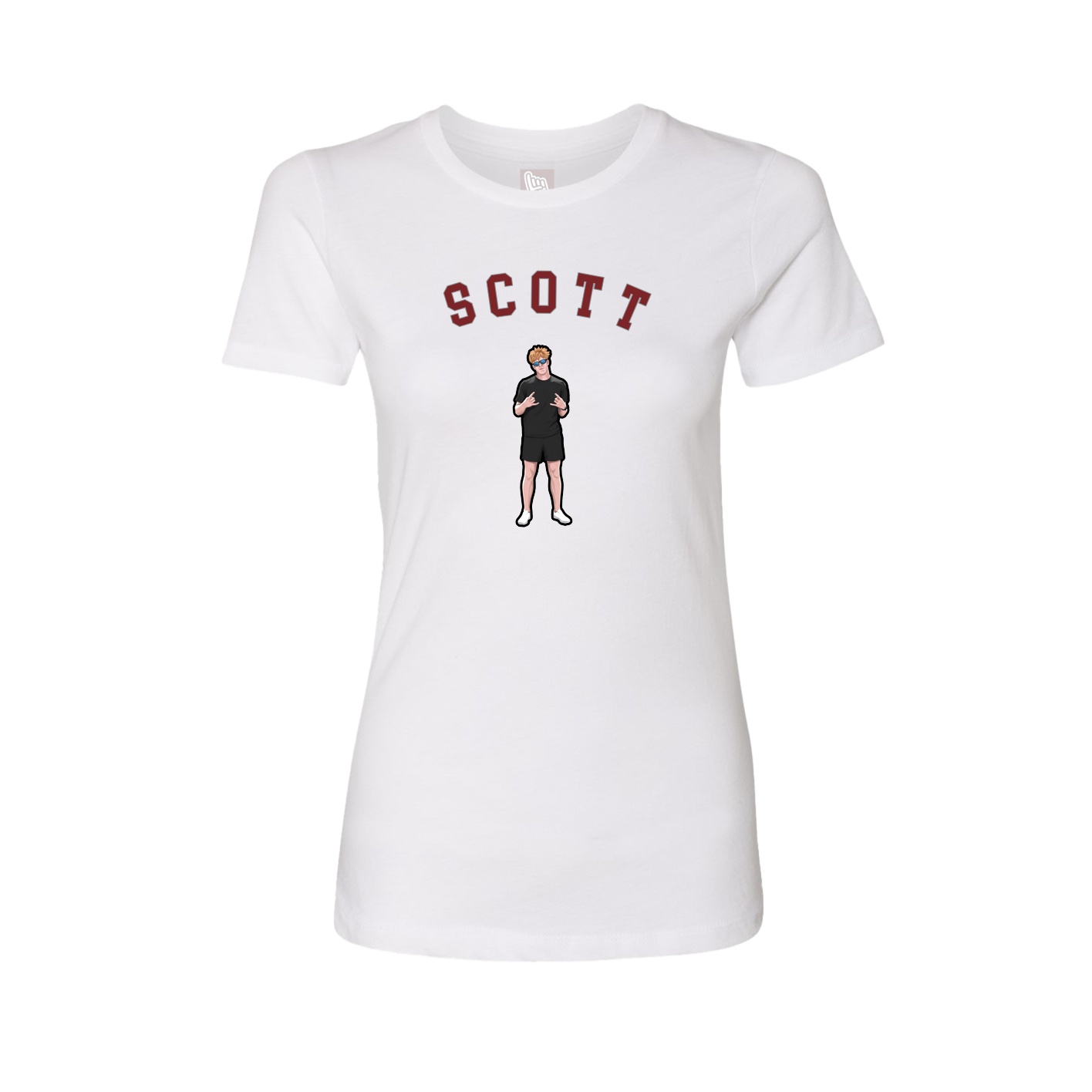 Fitted Women's Tee — Shirsey Arch in White