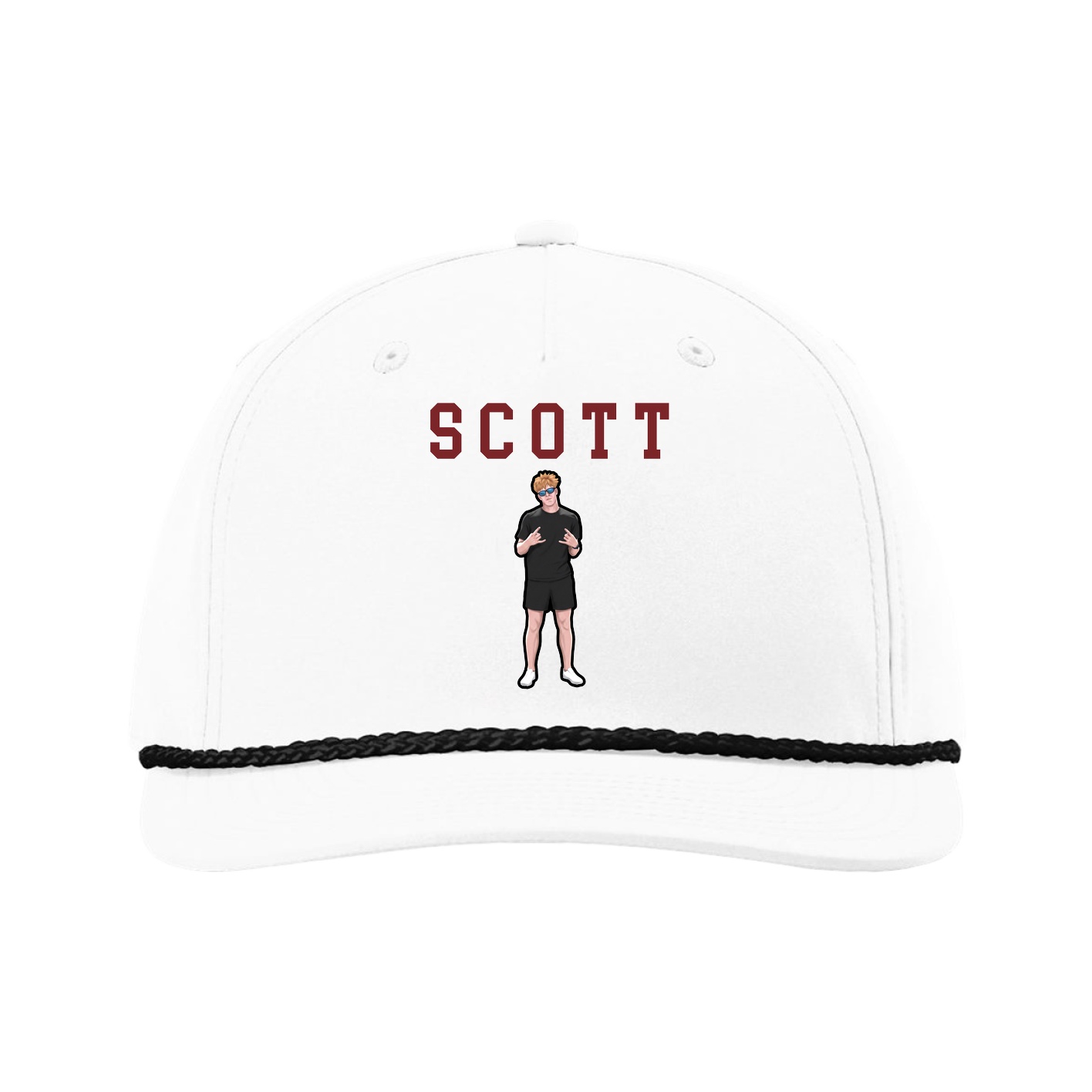 Five-Panel Classic Rope Cap — Shirsey in White