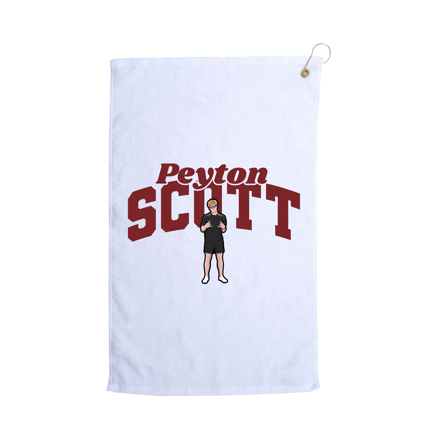 Golf Towel — Signature Arch in White