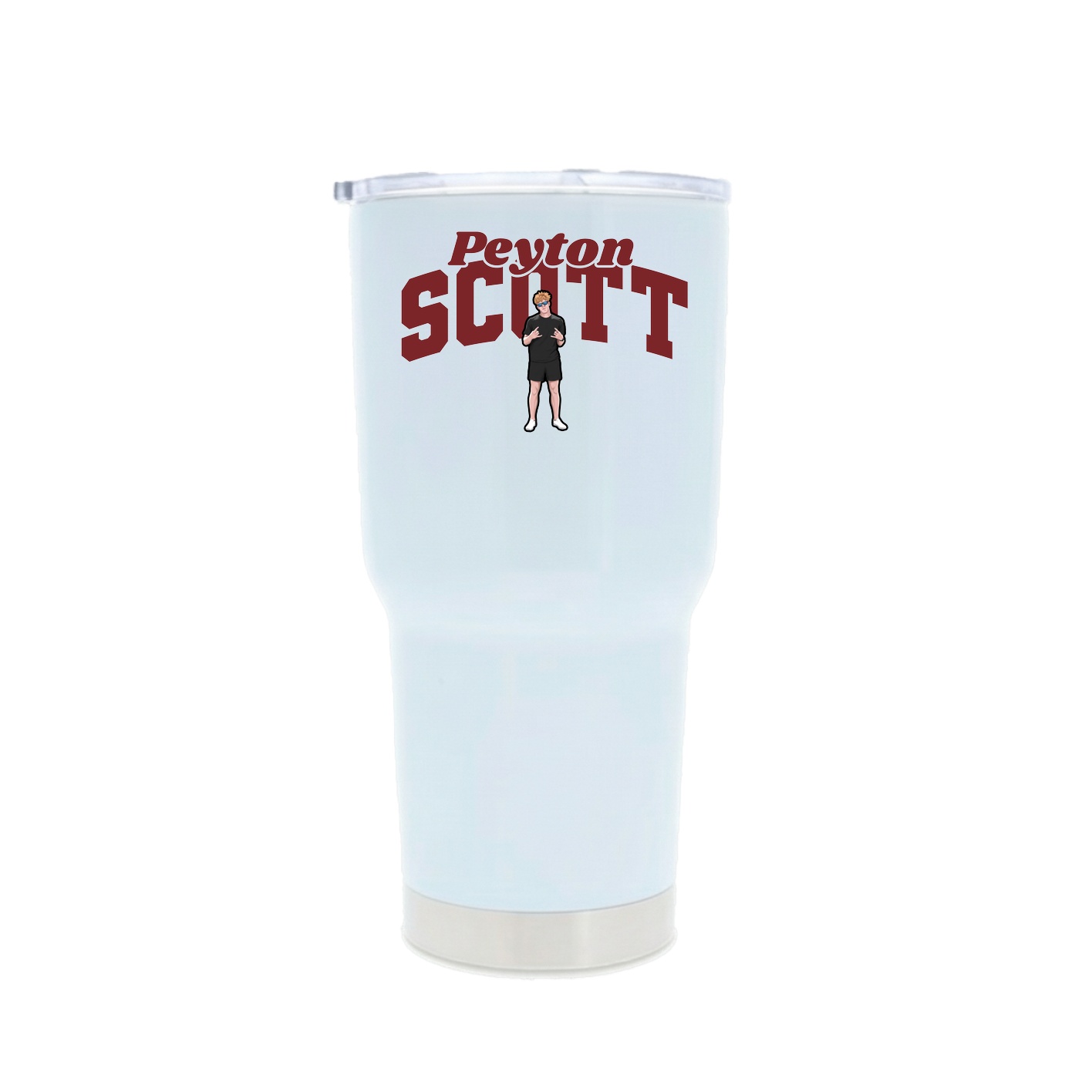 30oz Stainless Steel Tumbler — Signature Arch in White
