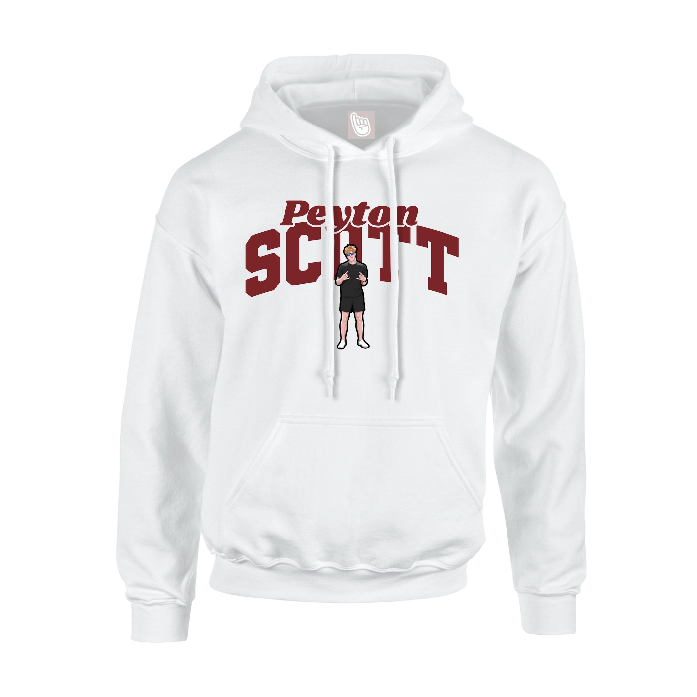Youth Hoodie — Signature Arch in White