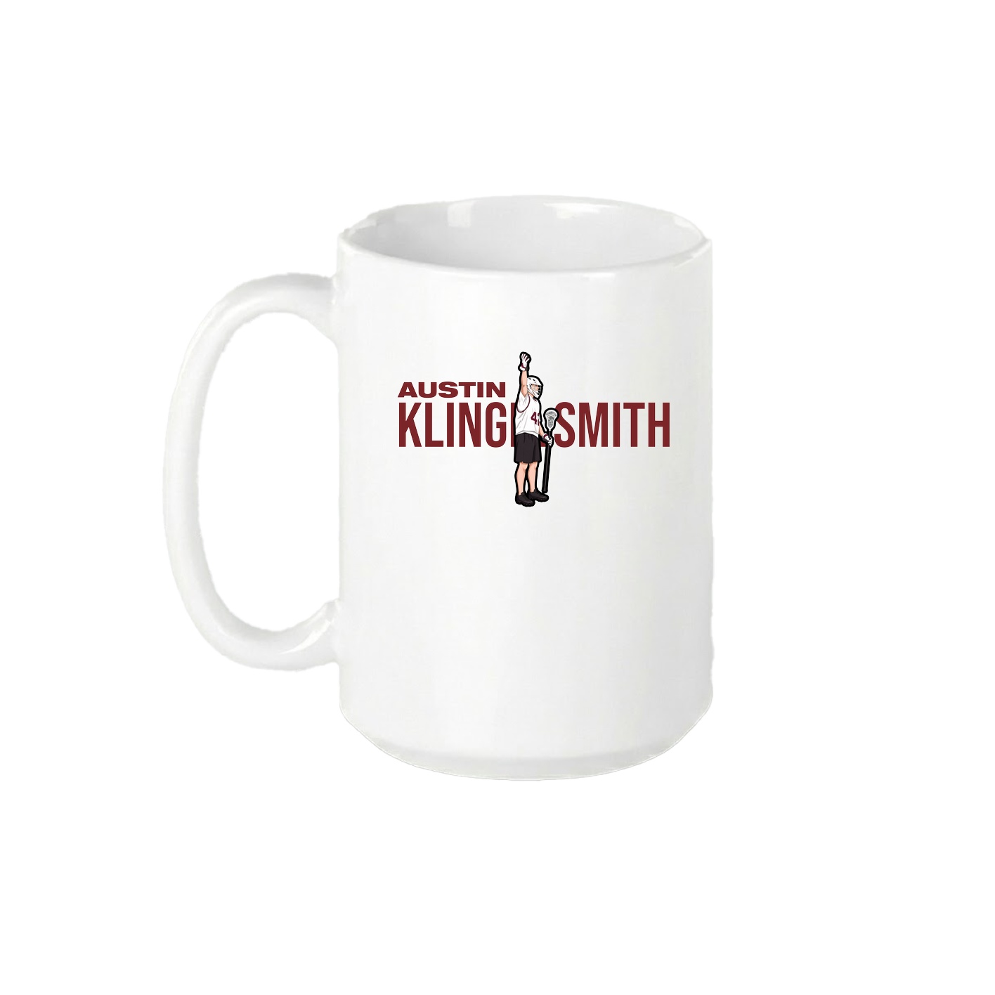 15oz Coffee Mug — Player Name in White