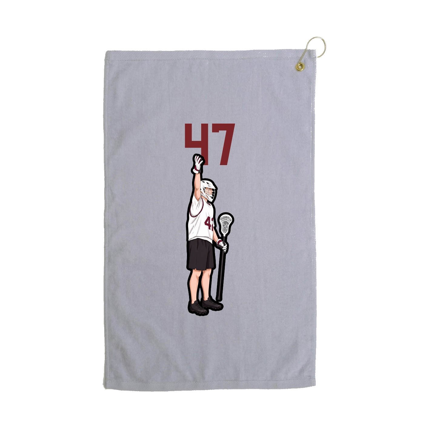 Golf Towel — Number Top in Grey