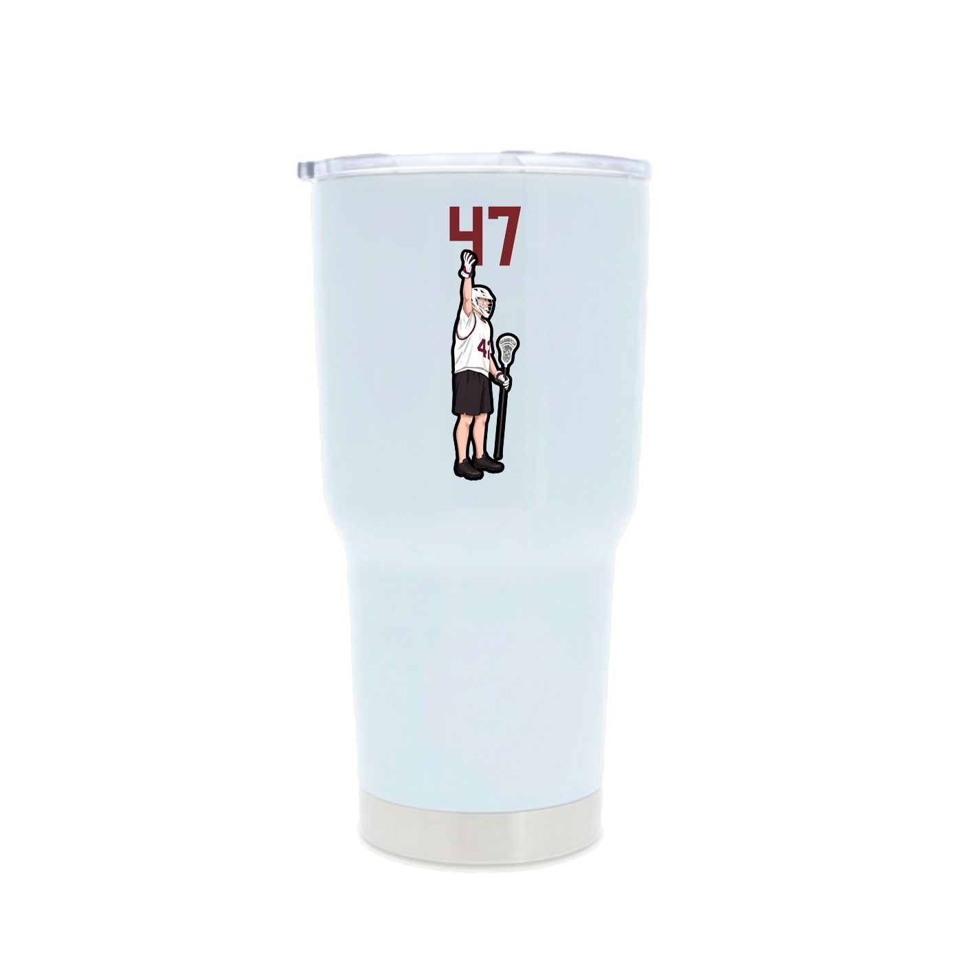 30oz Stainless Steel Tumbler — Number Top in White