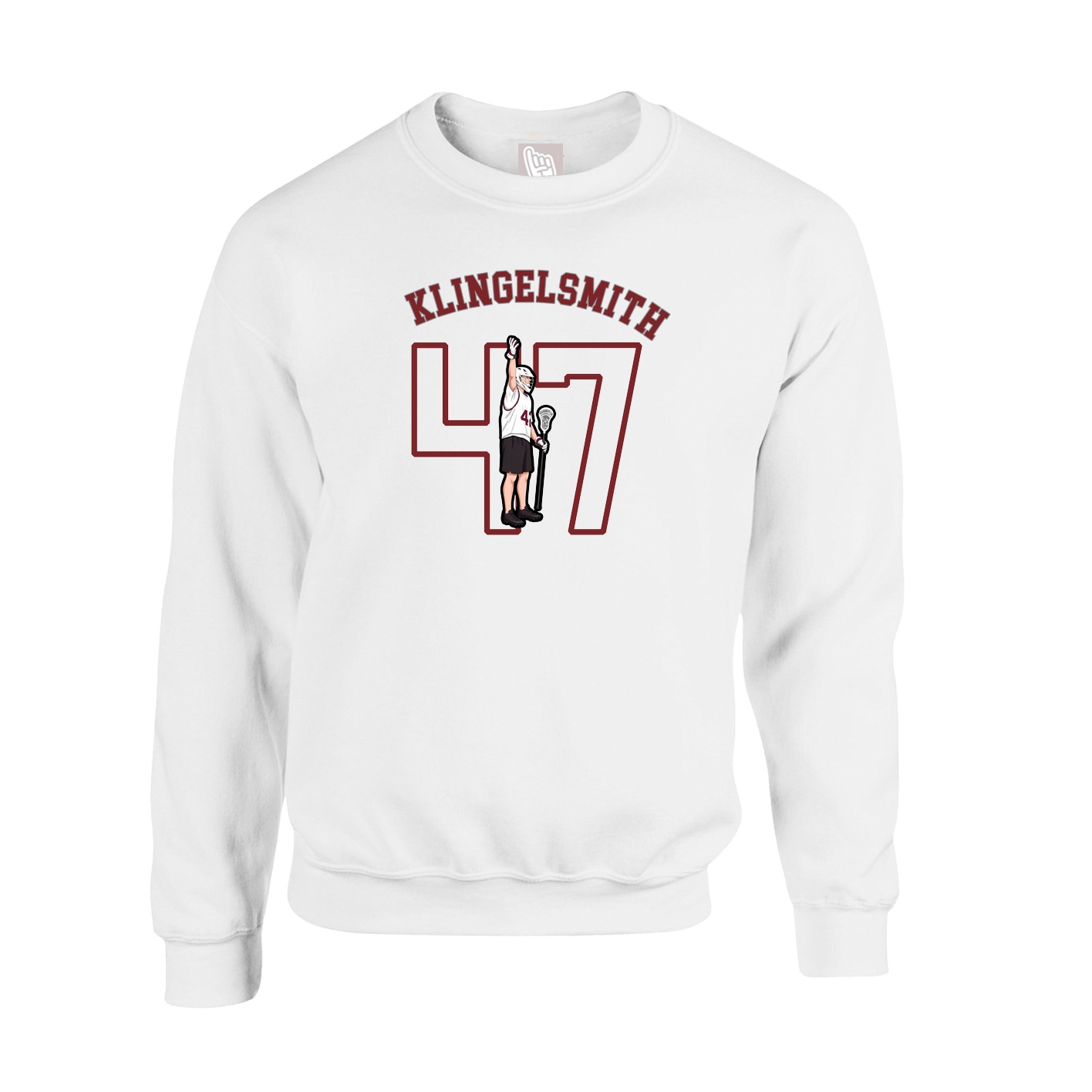 Fleece Crew — Shirsey Arch in White