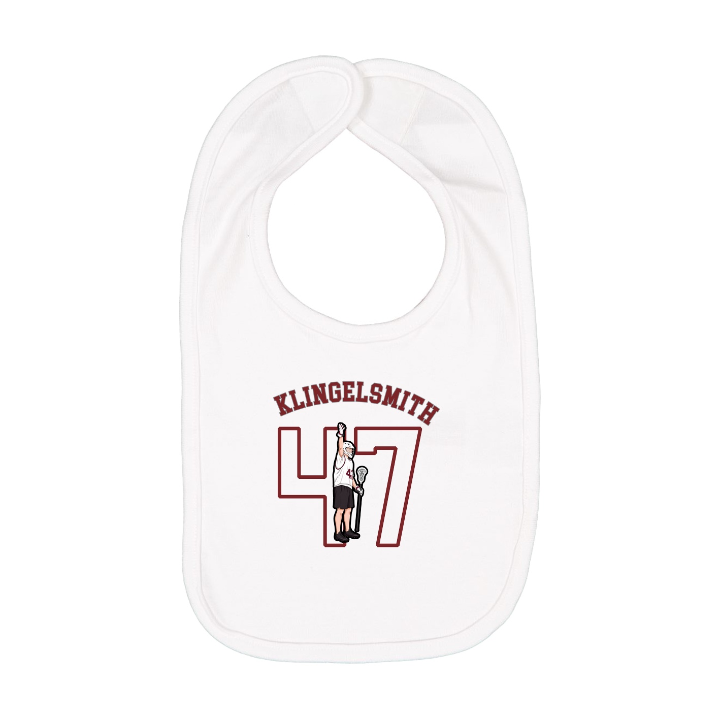 Infant Bib — Shirsey Arch in White