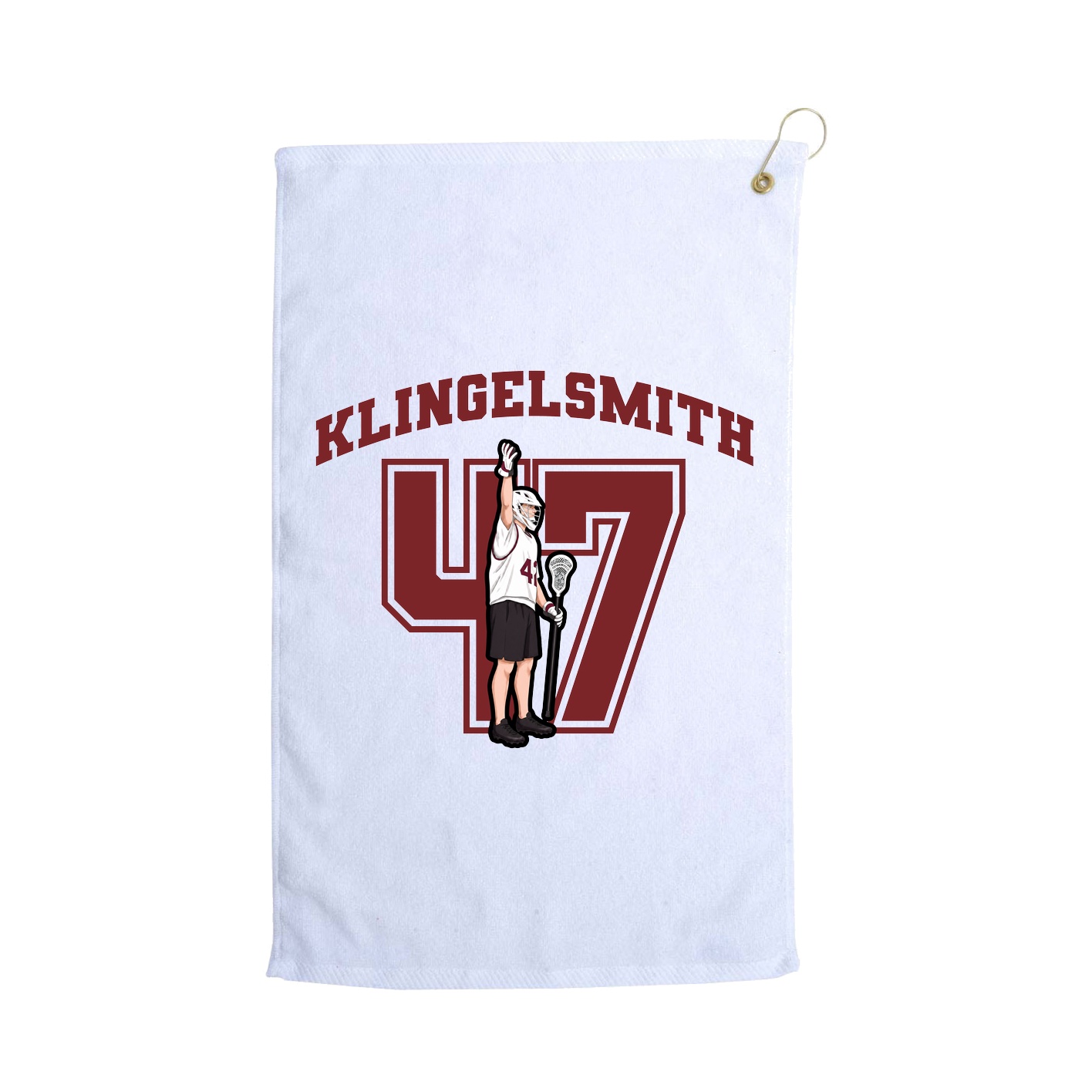 Golf Towel — Number in White