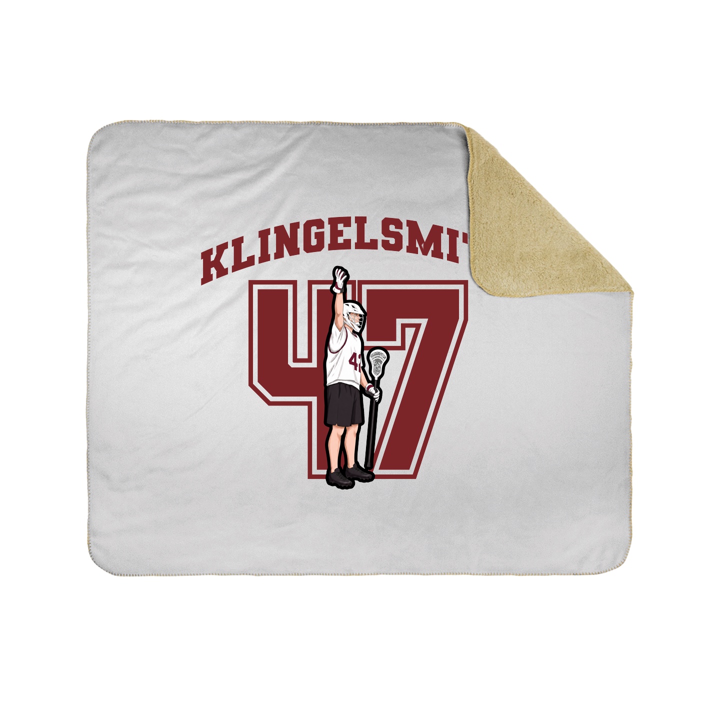 Throw Blanket — Number in White