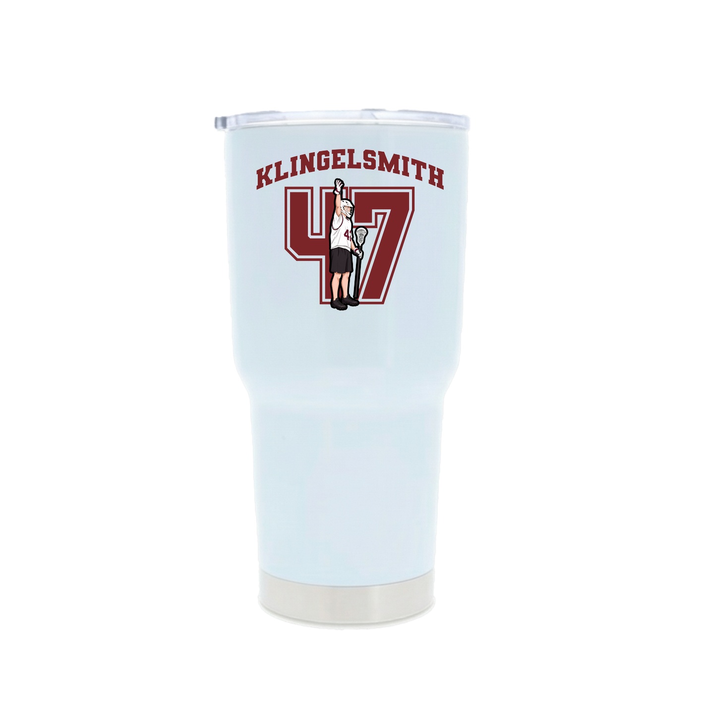 30oz Stainless Steel Tumbler — Number in White