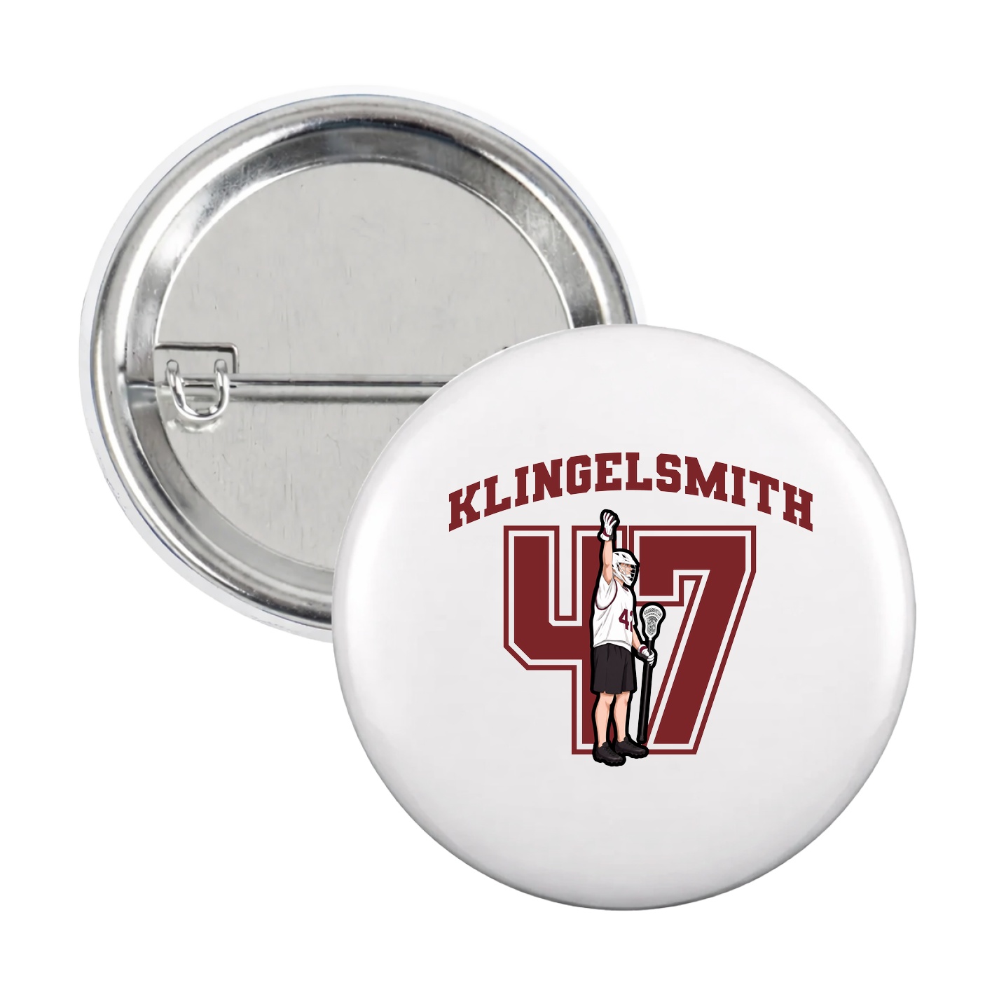 Game Day Button — Number in White
