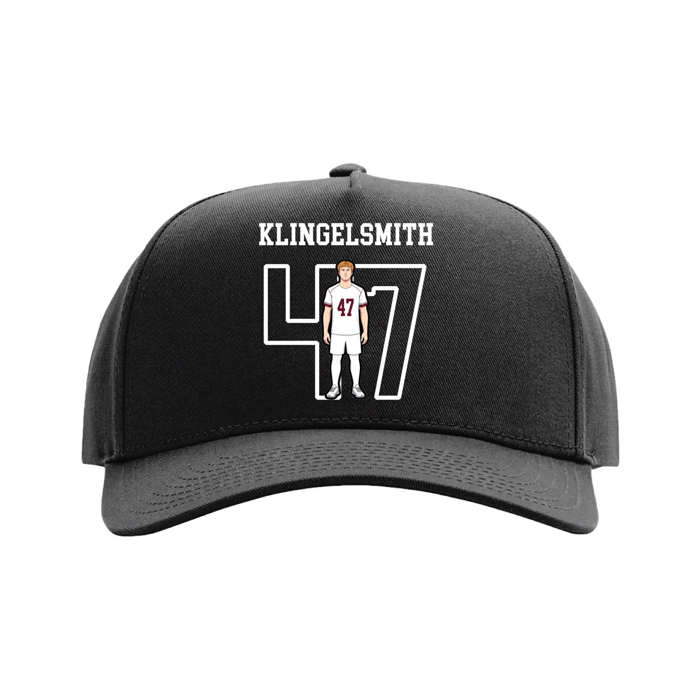 Full Fabric Five-Panel Champ Cap — Shirsey in Black