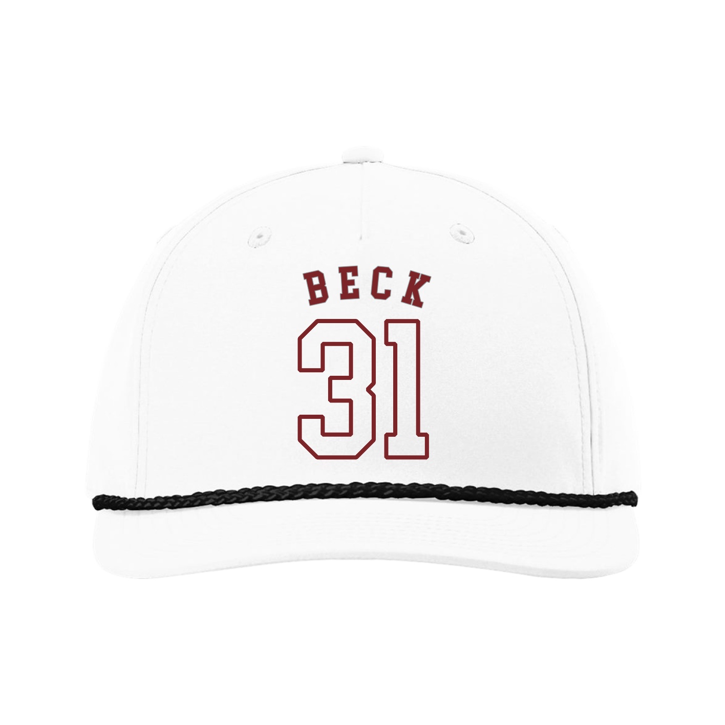 Five-Panel Classic Rope Cap — Shirsey Arch in White