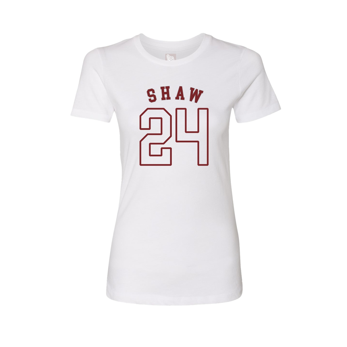 Fitted Women's Tee — Shirsey Arch in White