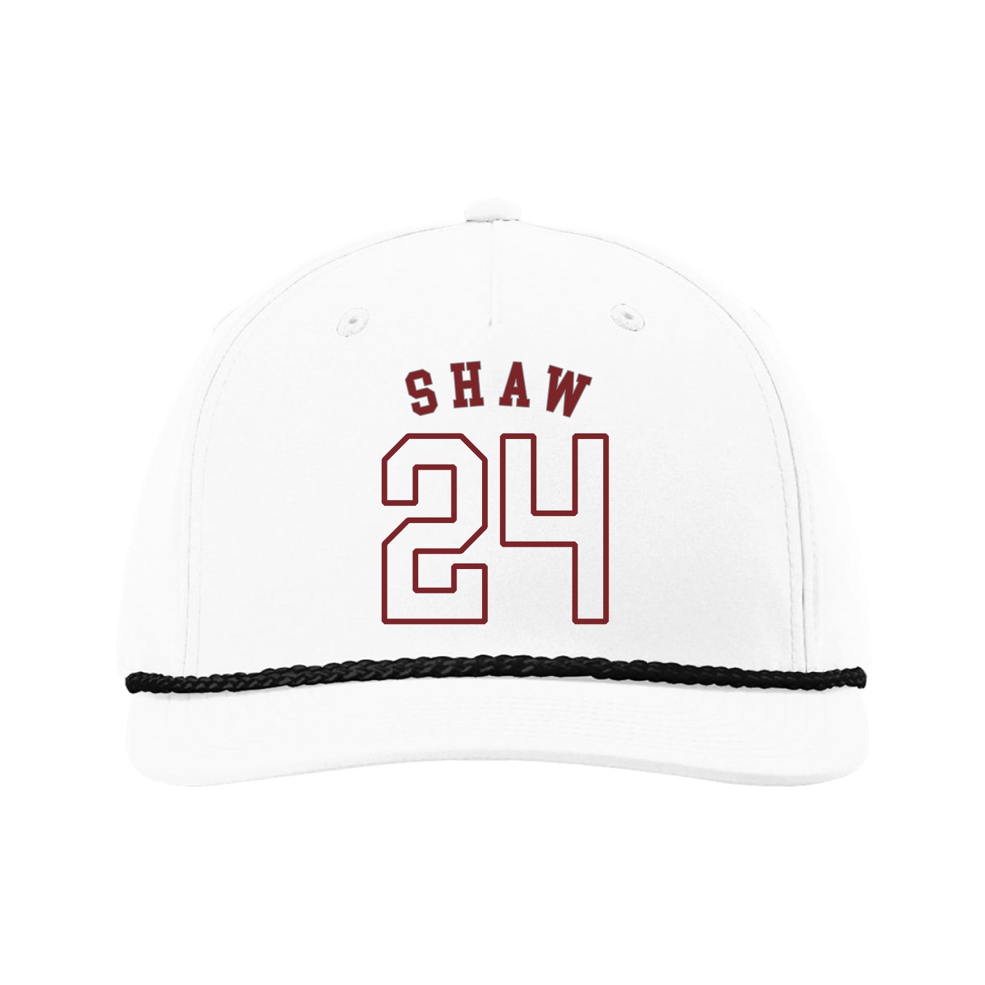 Five-Panel Classic Rope Cap — Shirsey Arch in White