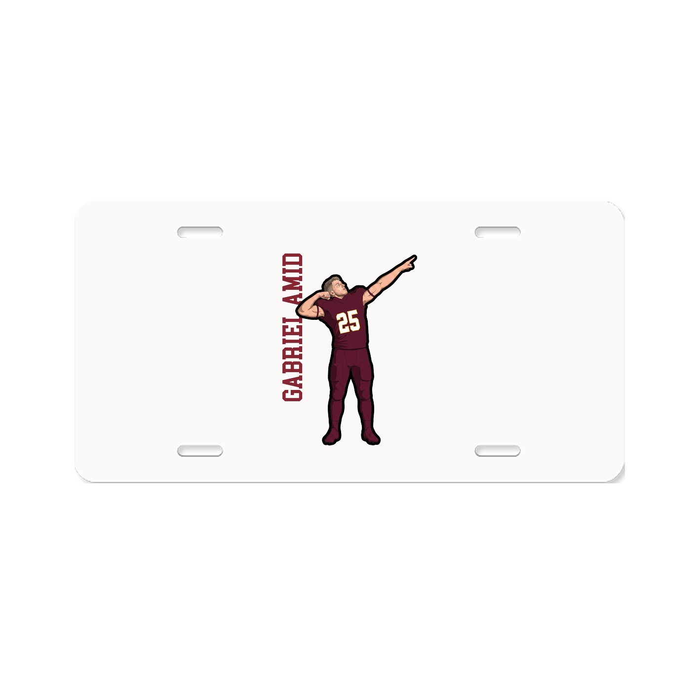 License Plate — Name Vertical in Classic
