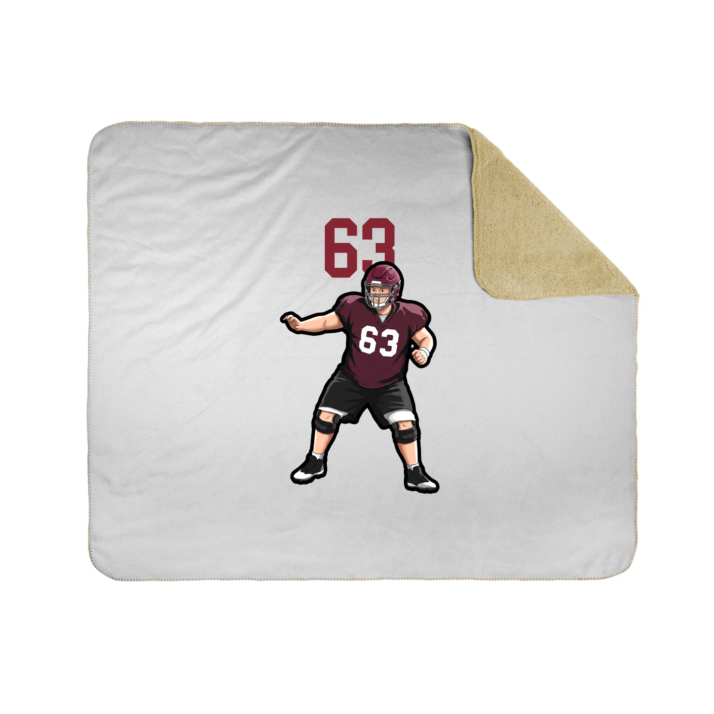 Throw Blanket — Number Top in White