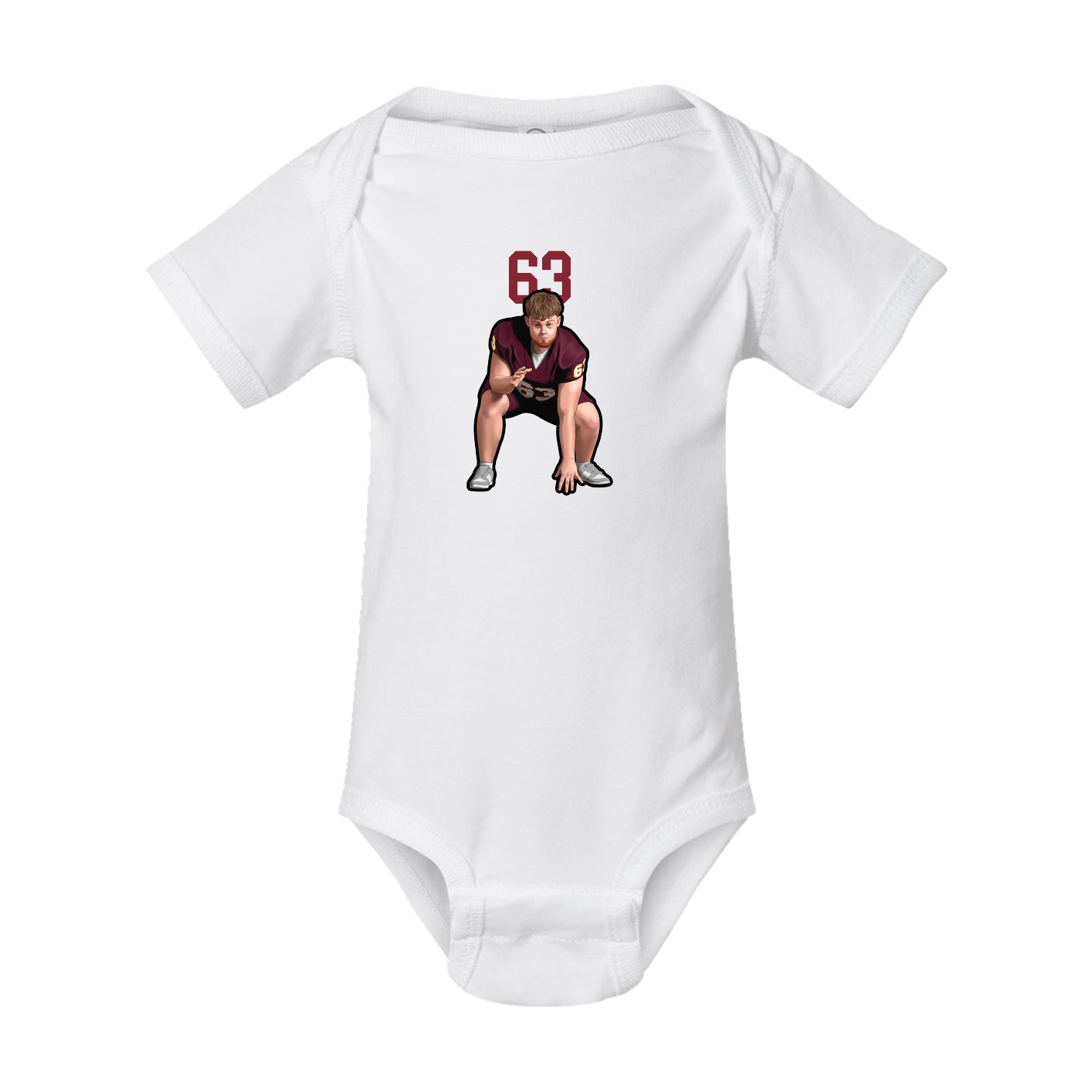 Baby Onesie — Number Top in White