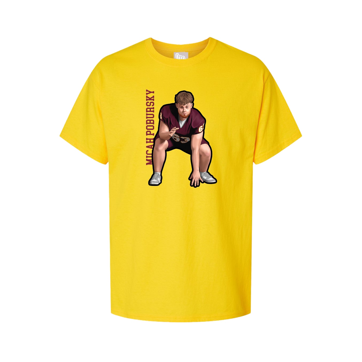 Tee — Name Vertical in Gold