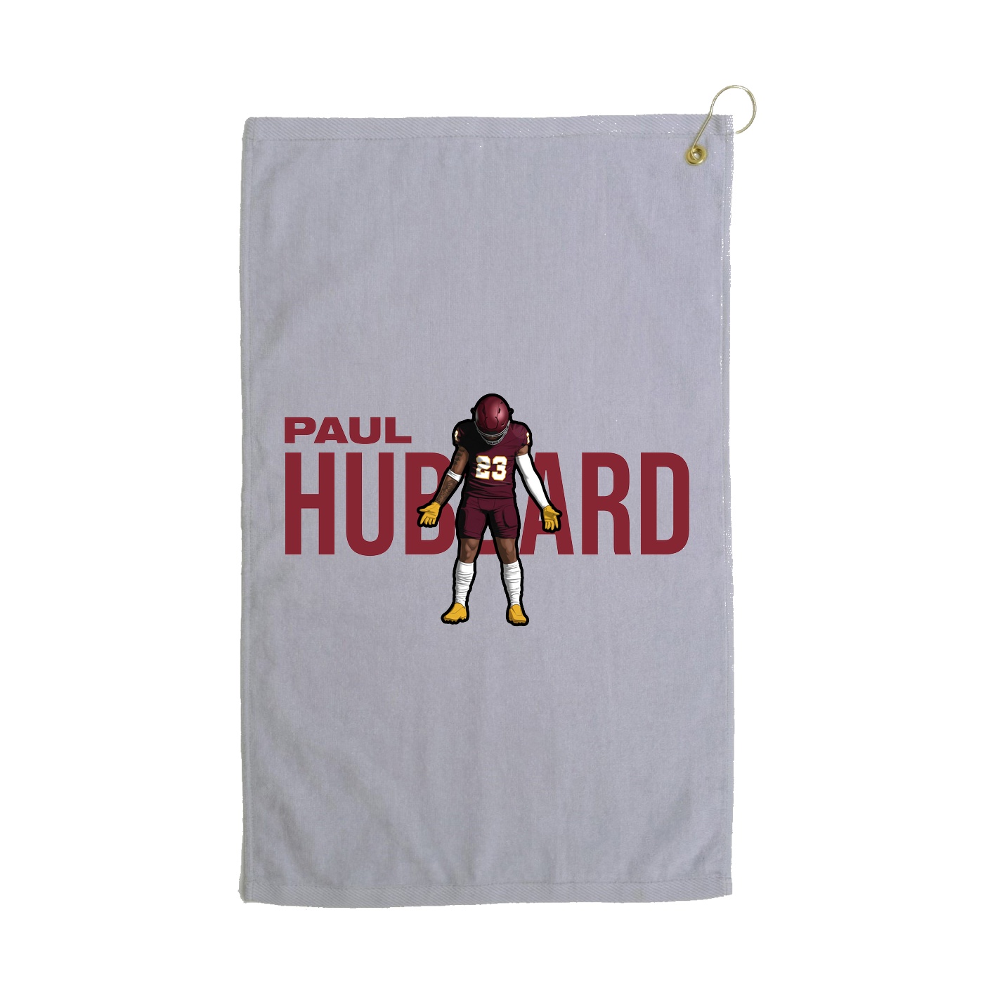 Golf Towel — Player Name in Grey