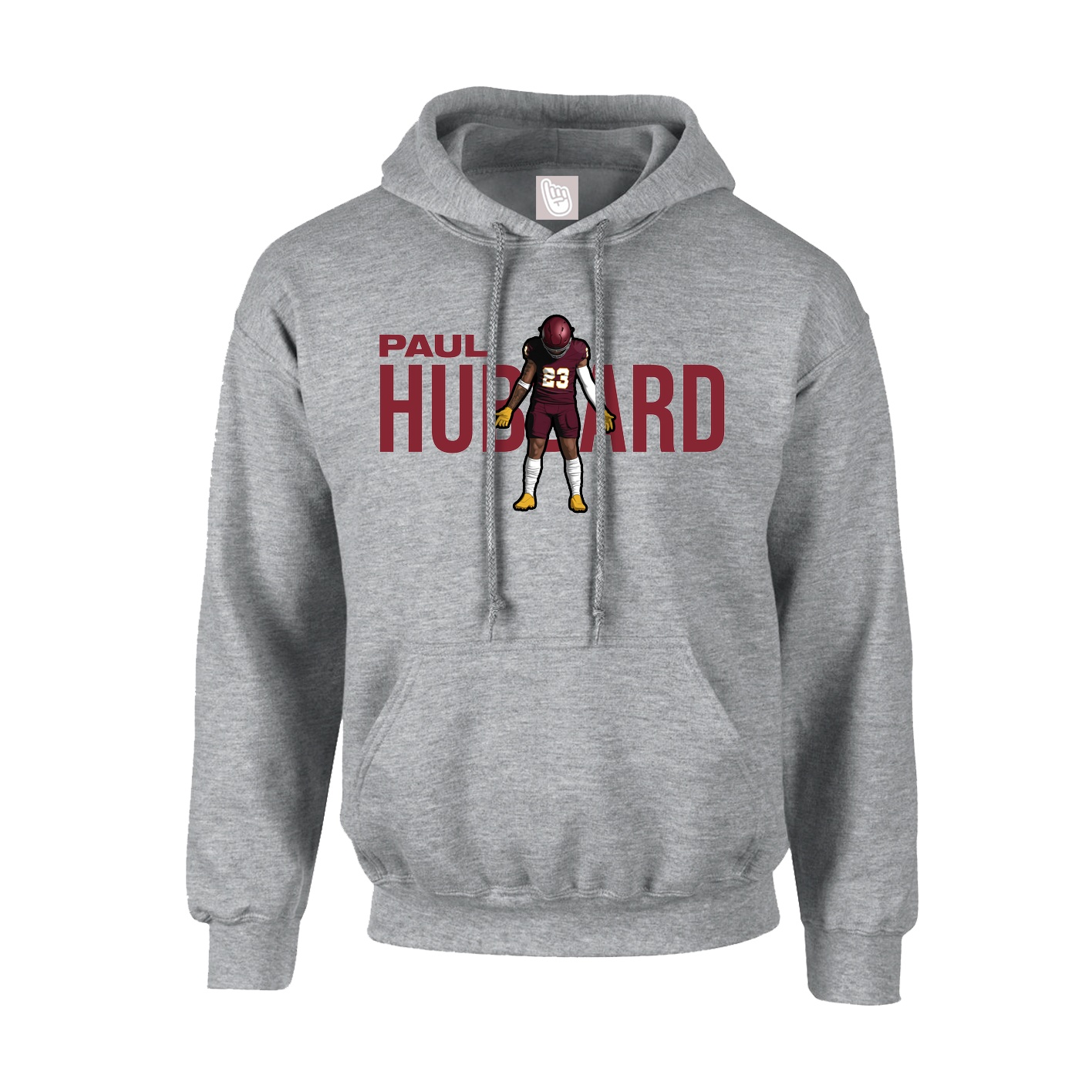 Hoodie — Player Name in Grey