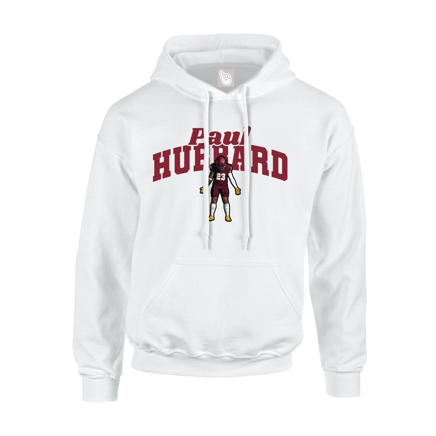 Youth Hoodie — Signature Arch in White