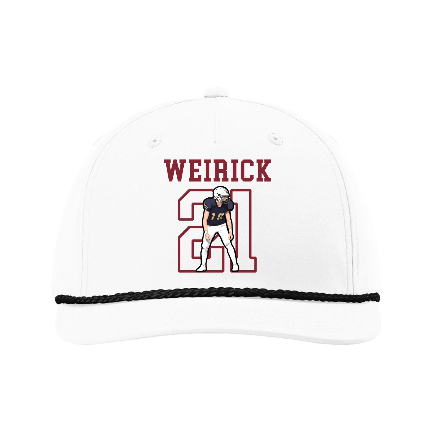 Five-Panel Classic Rope Cap — Shirsey in White