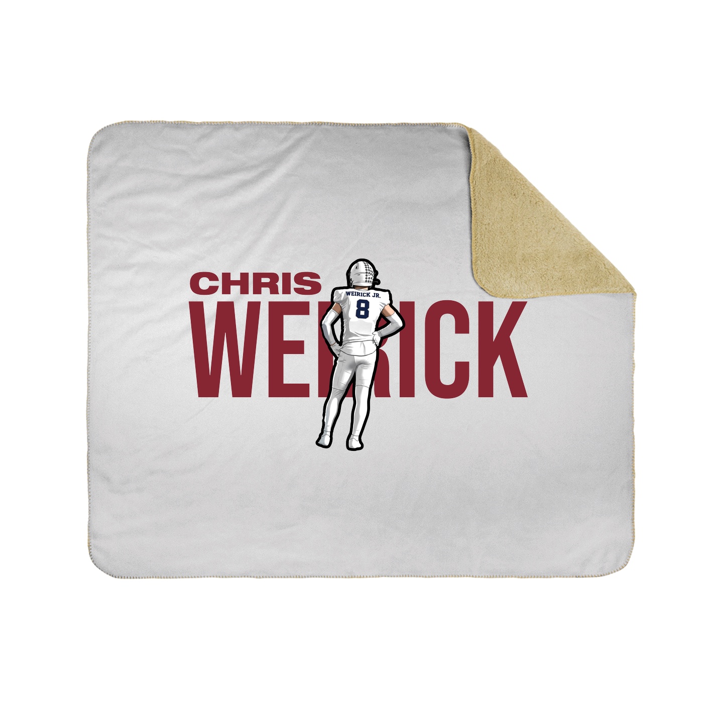 Throw Blanket — Player Name in White