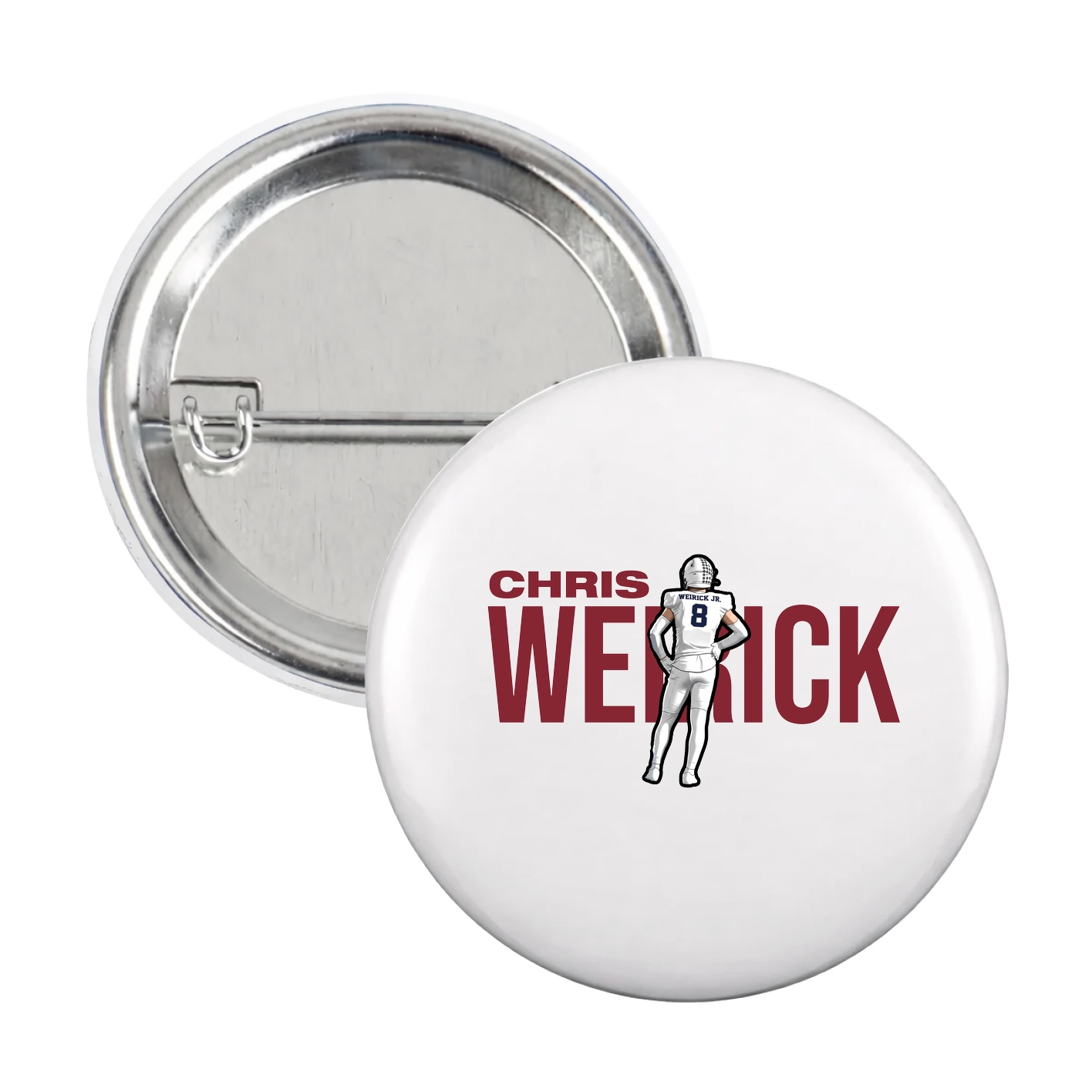 Game Day Button — Player Name in White