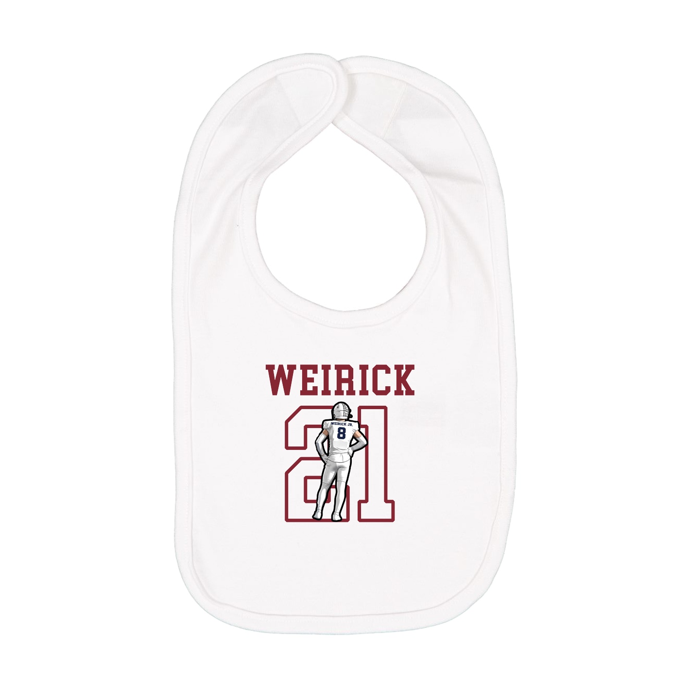 Infant Bib — Shirsey in White