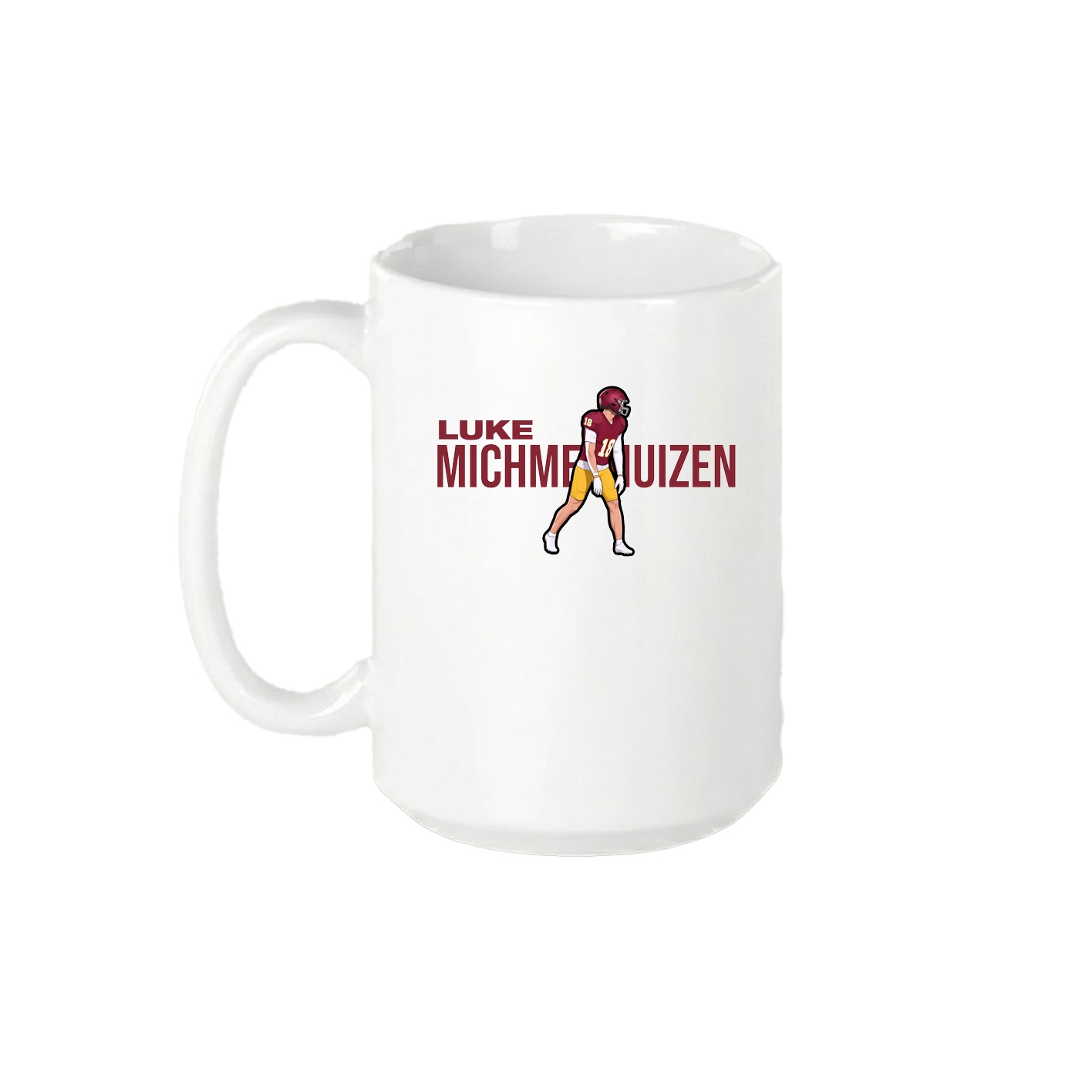 15oz Coffee Mug — Player Name in White